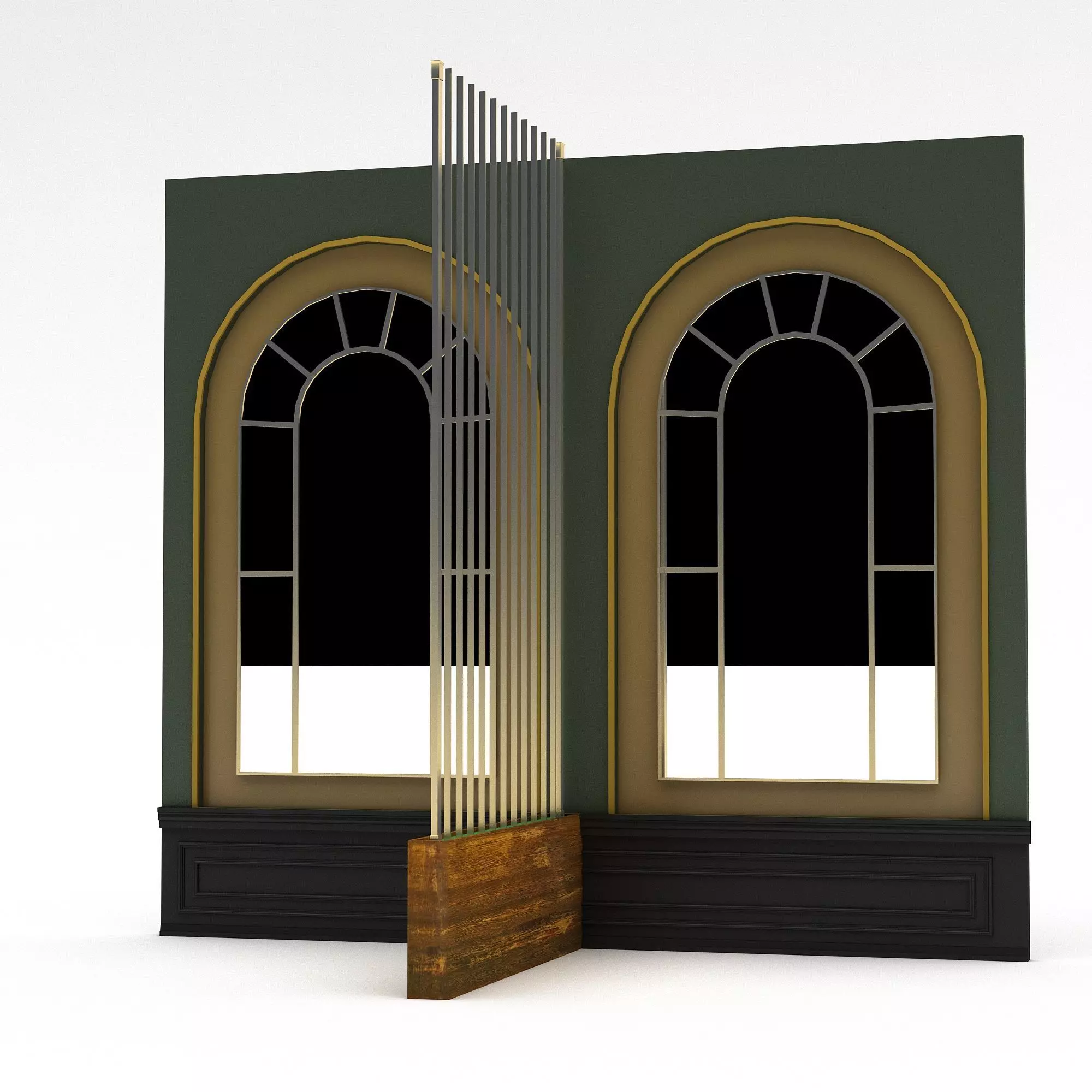 3D model cafe wall decor Low-poly 3D model