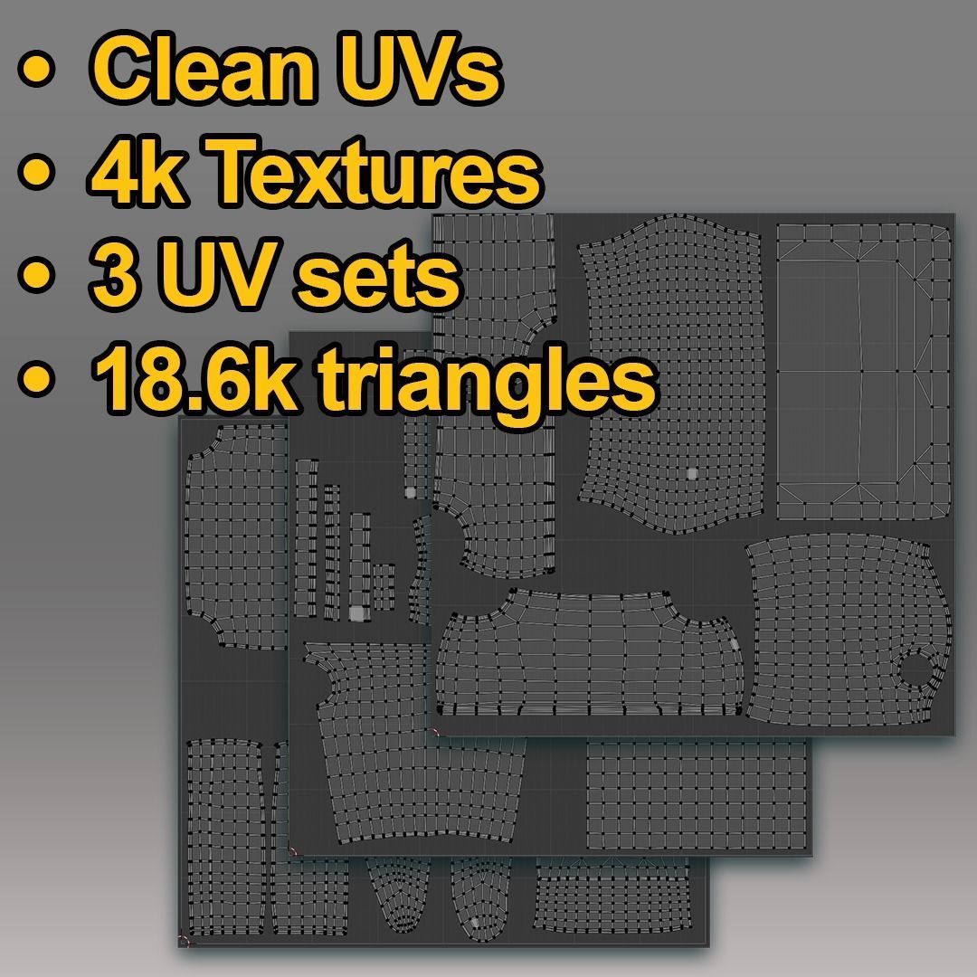 Inflated Party Tent Castle for Kids Low-poly 3D model_3