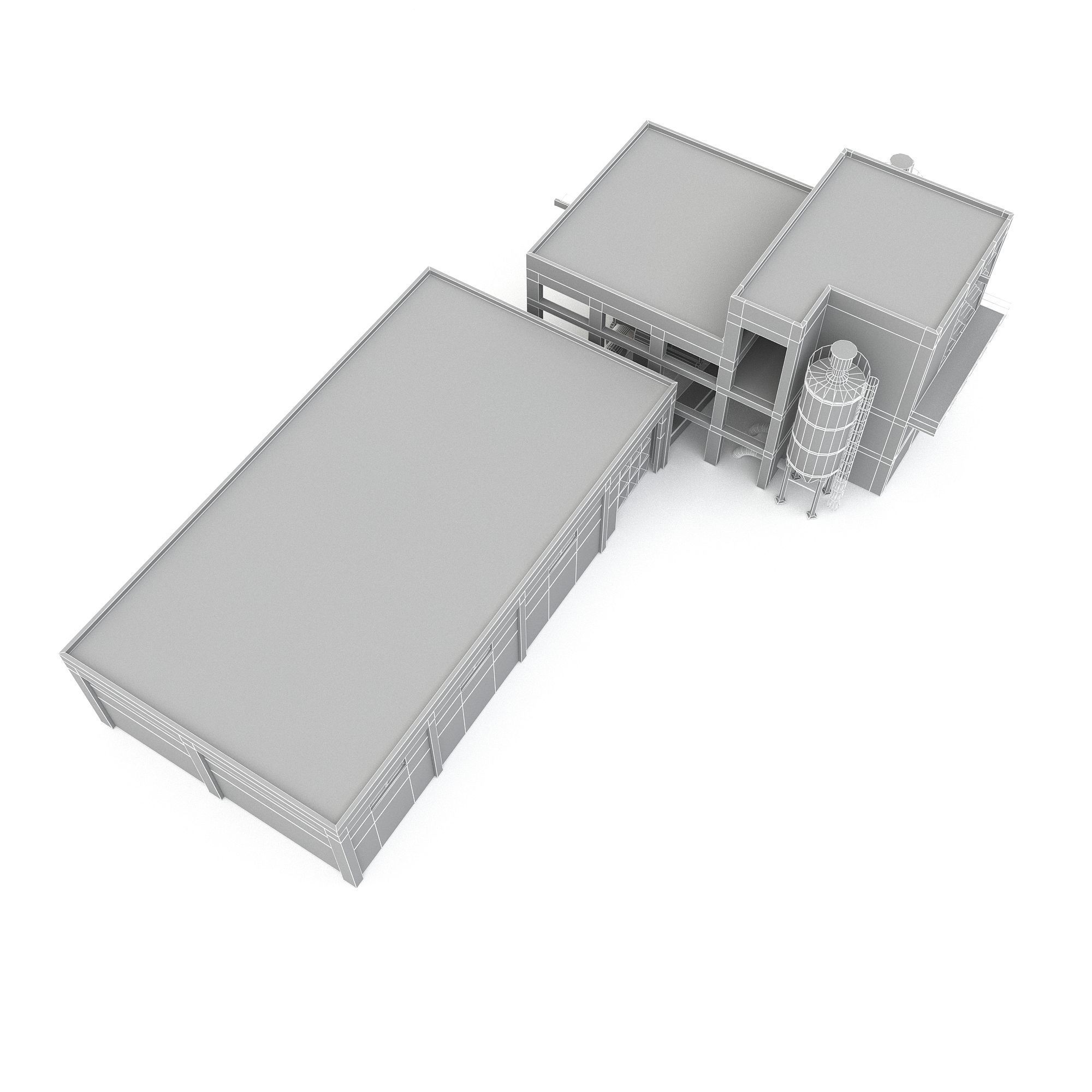 old factory 3D model Low-poly 3D model_7