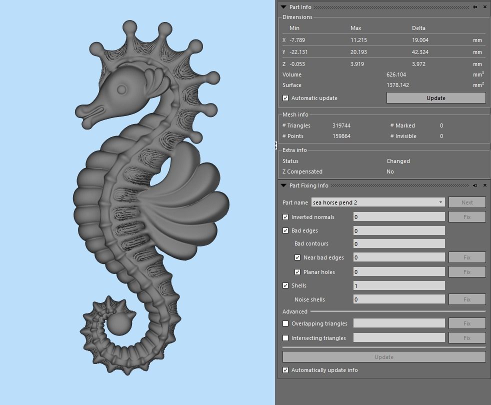 Sea Horse Pendant Marine Flora Fauna Jewelry  3D print model_7