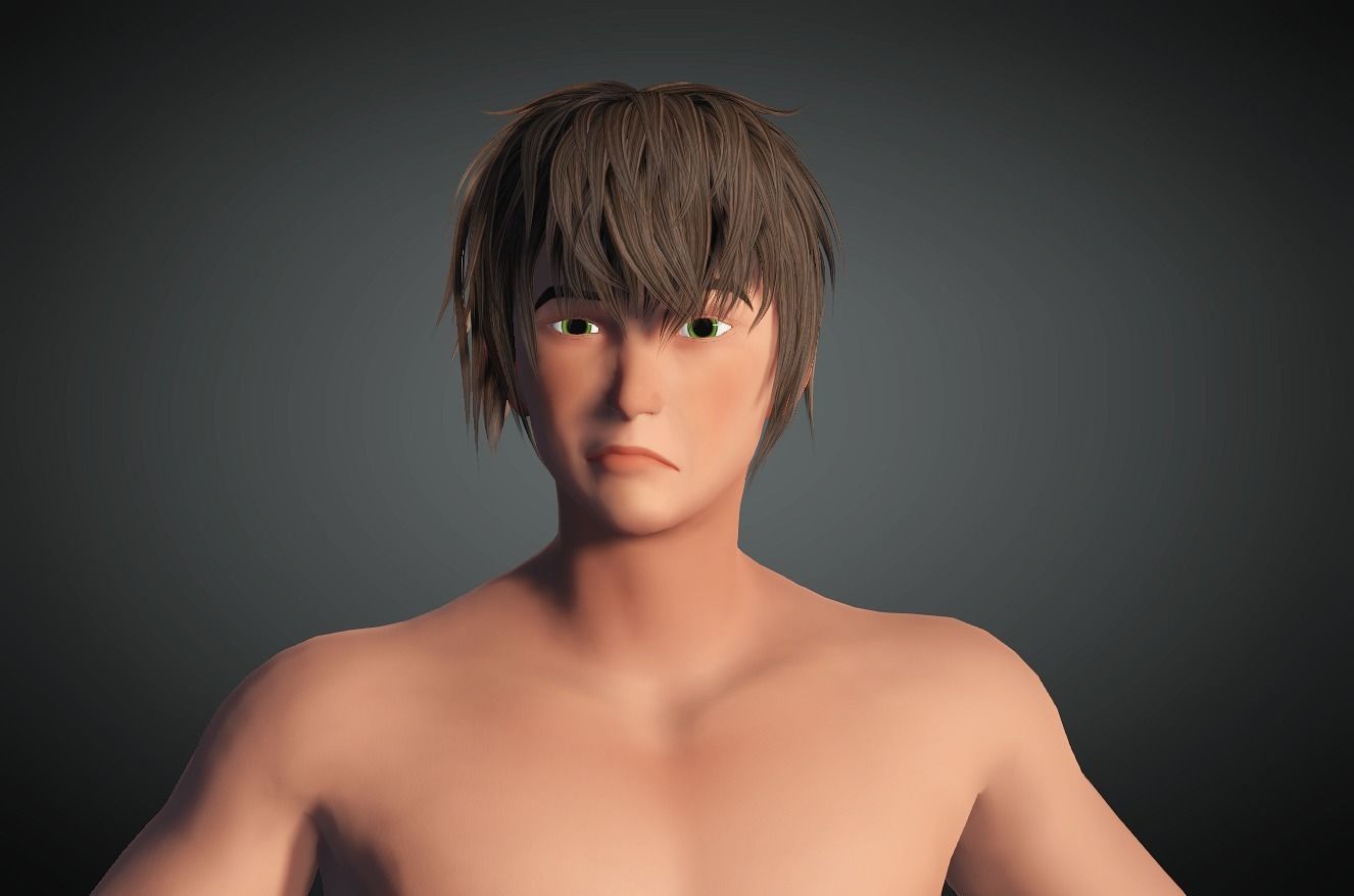 Stylized Basemesh Male 3D model_1