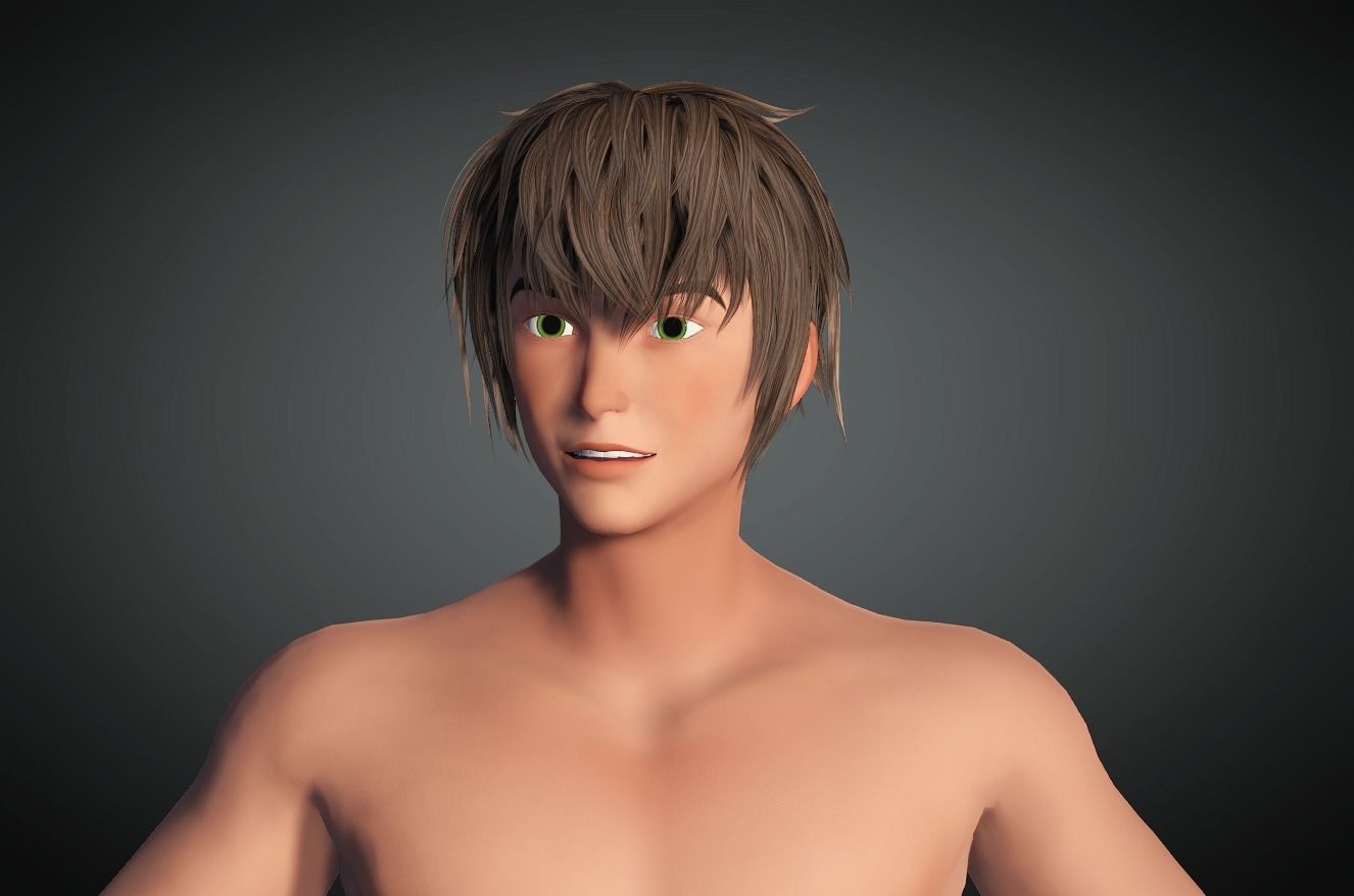 Stylized Basemesh Male 3D model_2