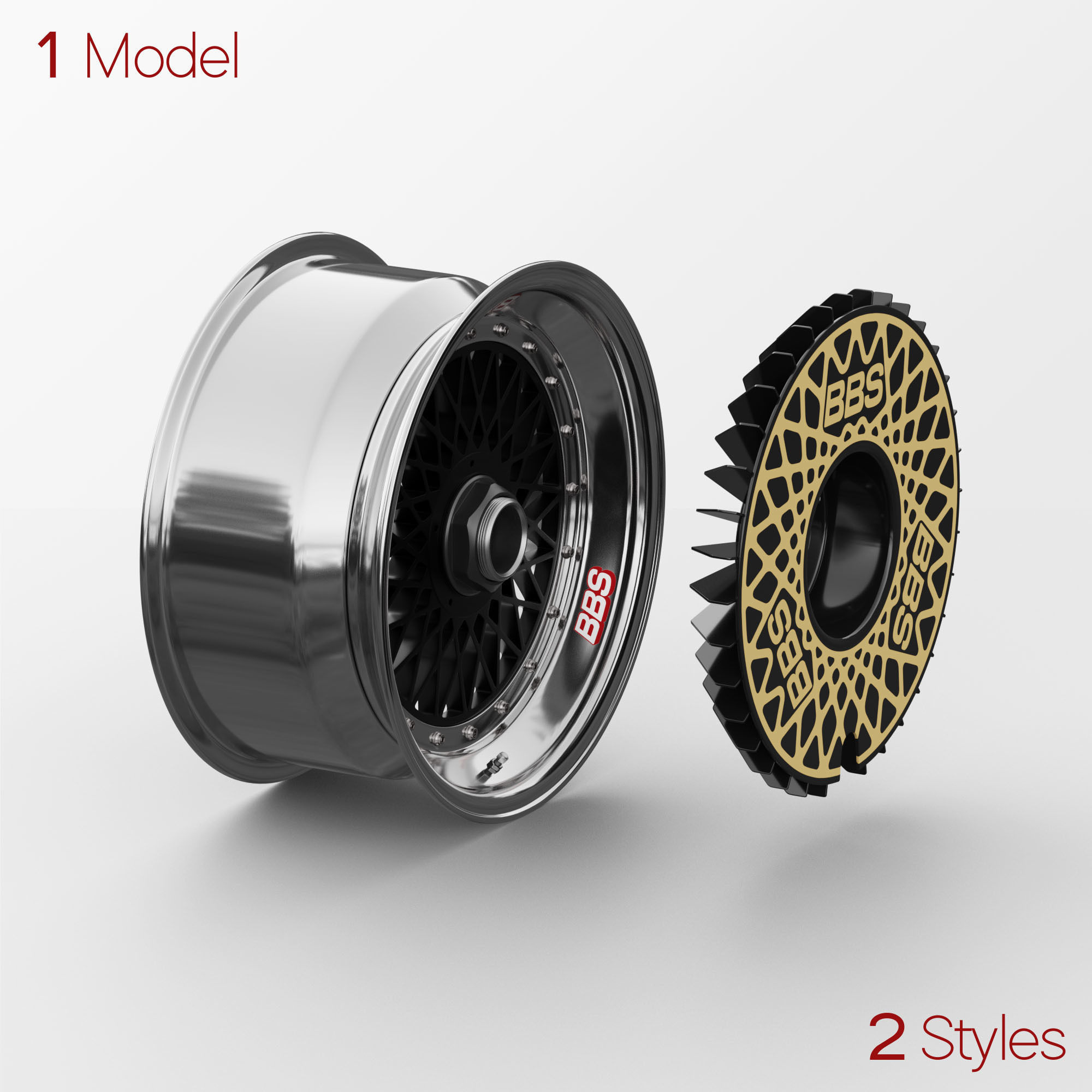 BBS E57 Turbofan Rim 3D Model 3D model_2