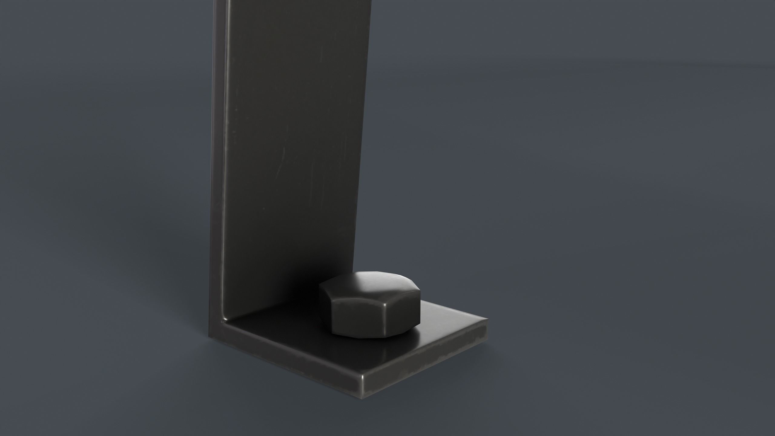 Metal Modern Bench 2 PBR Game Ready Low-poly 3D model_11