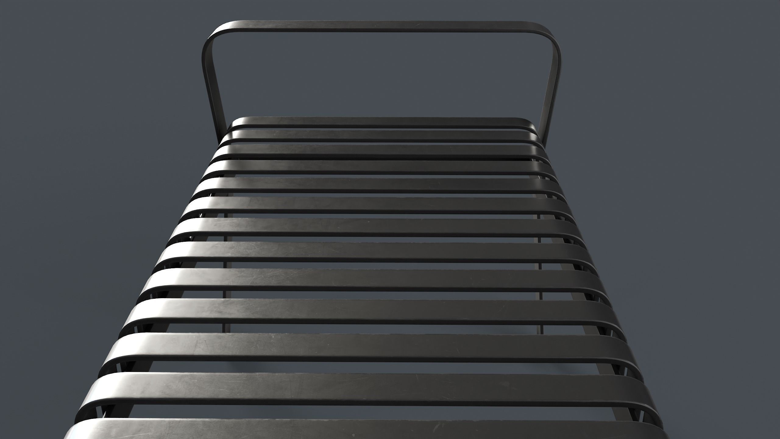 Metal Modern Bench 2 PBR Game Ready Low-poly 3D model_14