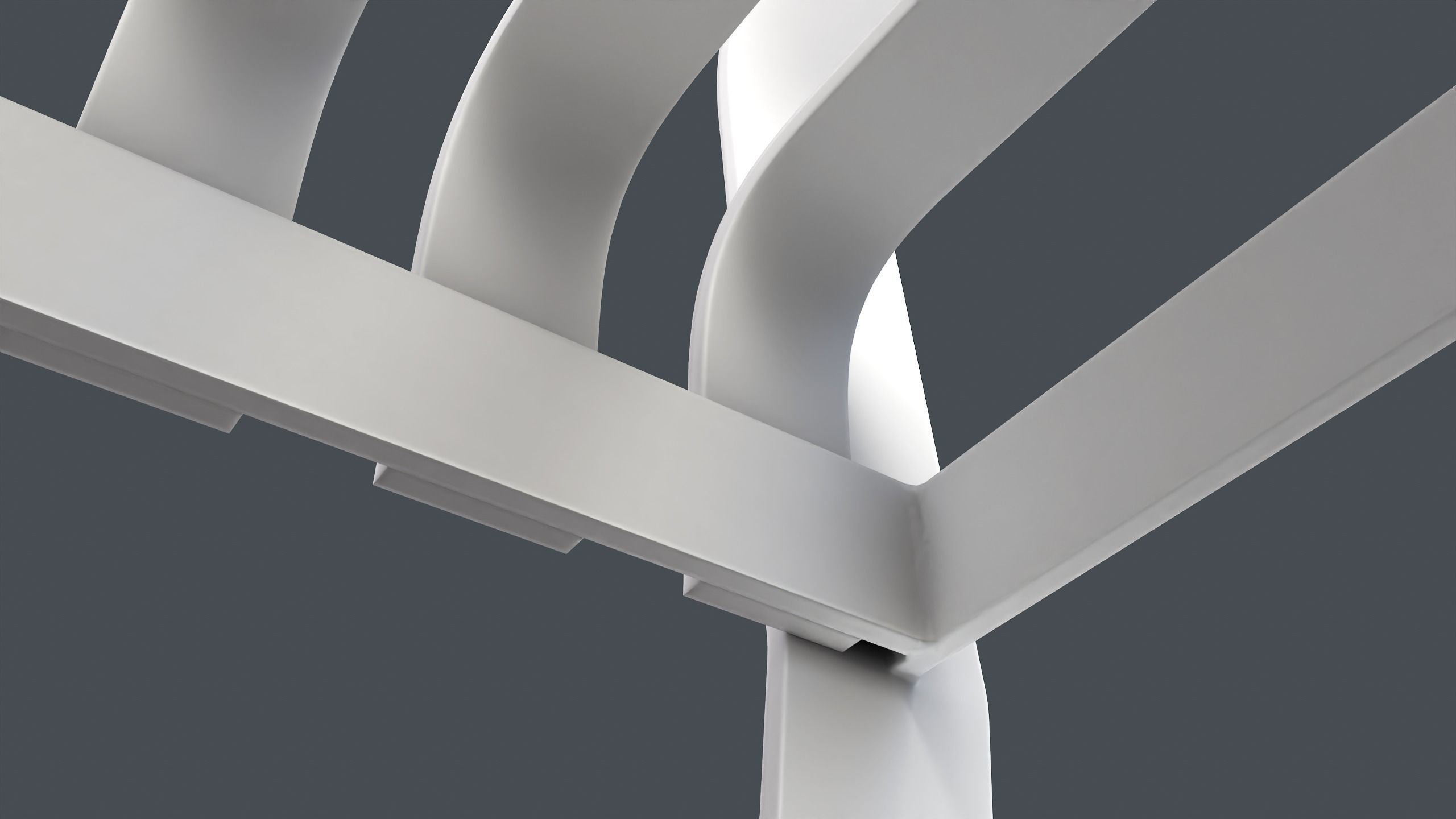 Metal Modern Bench 2 PBR Game Ready Low-poly 3D model_22