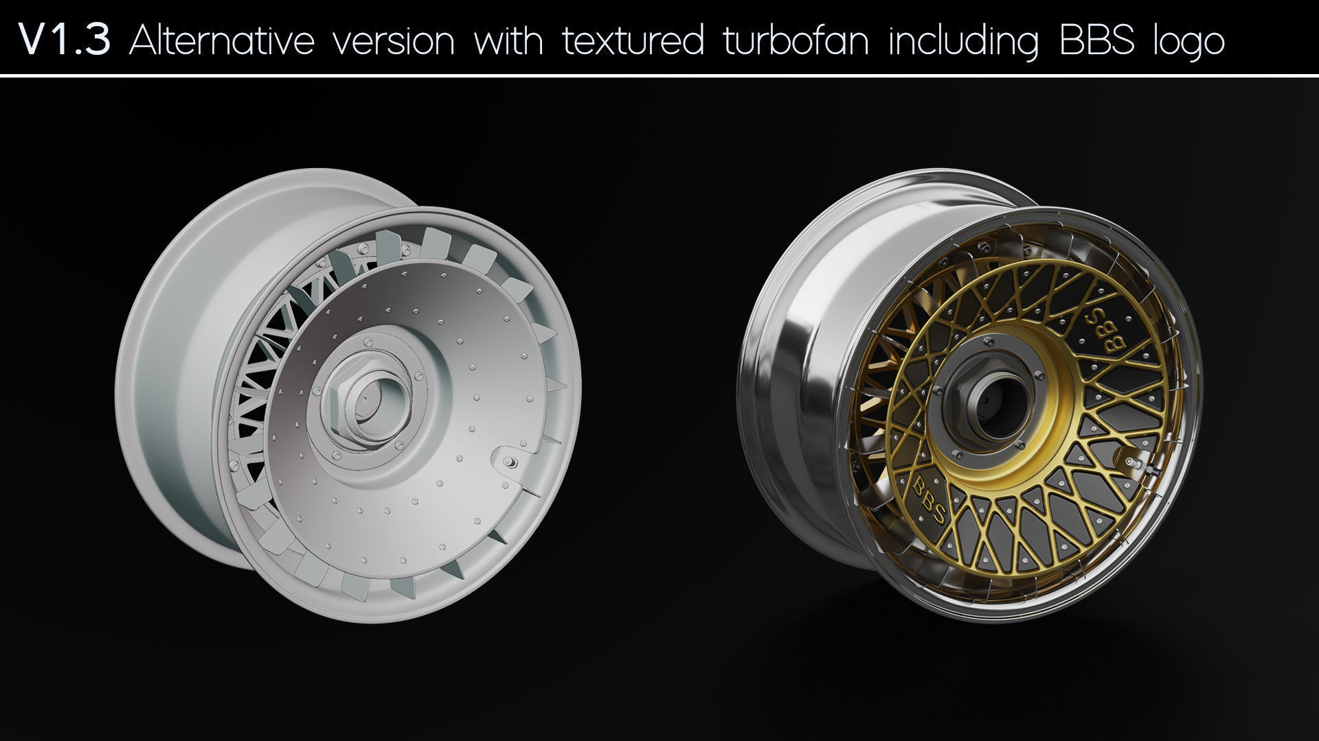 BBS E57 Turbofan 16in Rim Porsche 935 3D Model 3D model_1