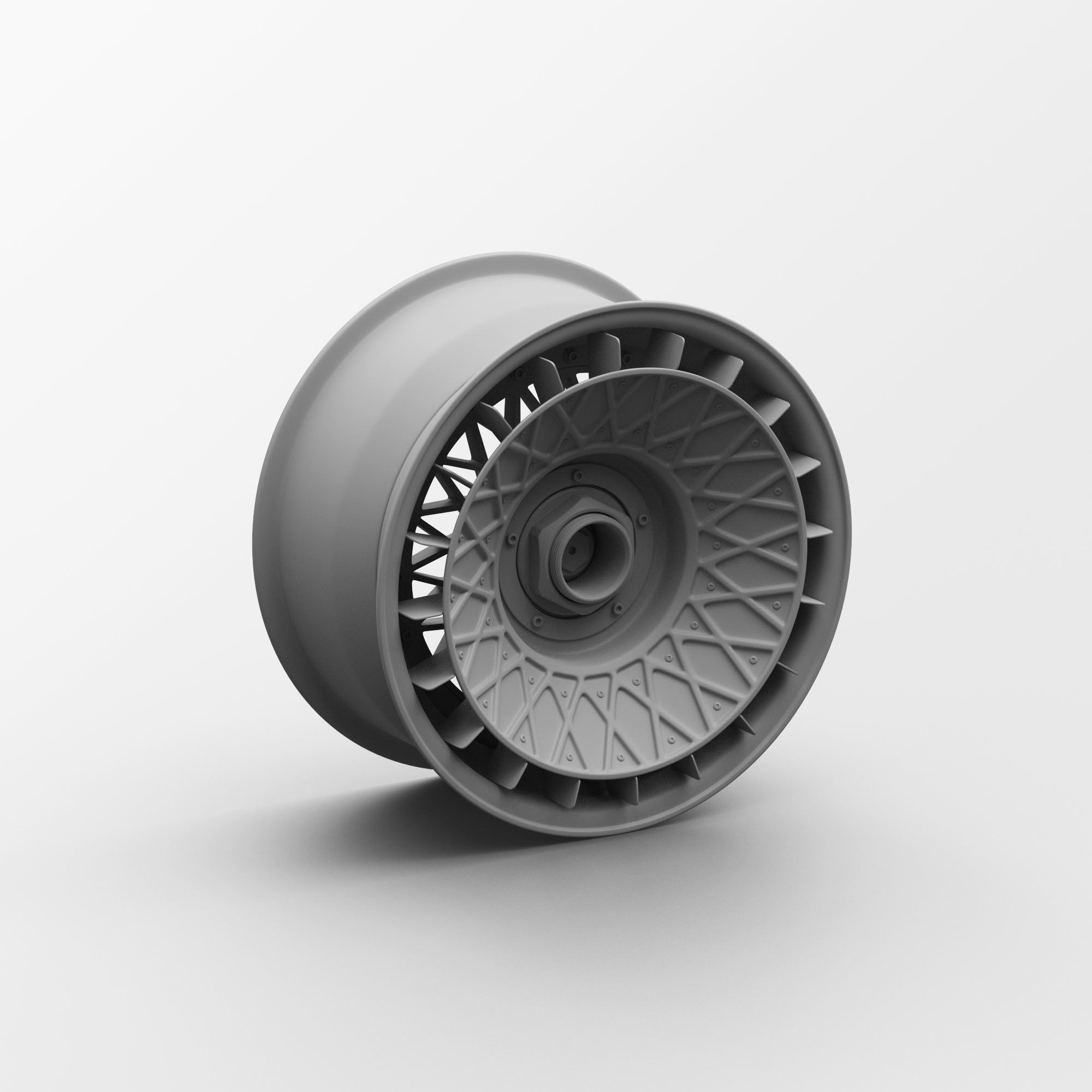 BBS E57 Turbofan 16in Rim Porsche 935 3D Model 3D model_7