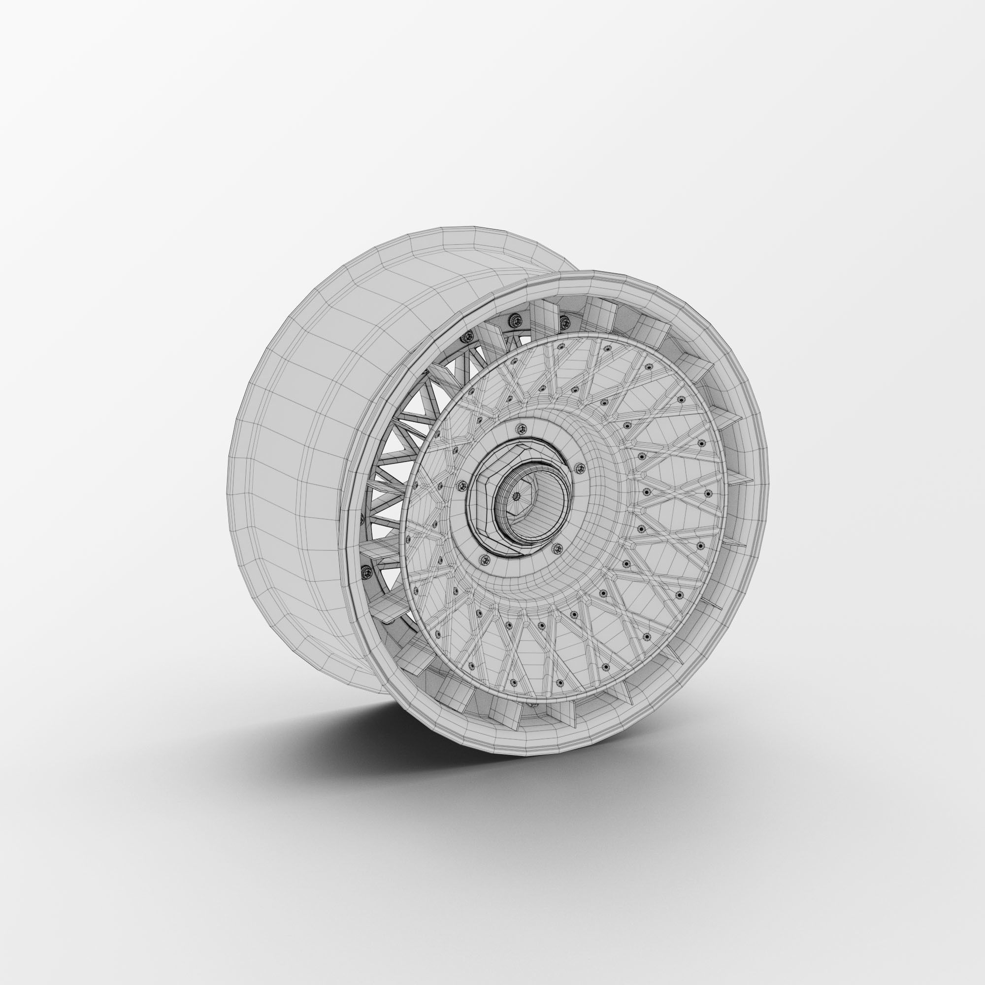 BBS E57 Turbofan 16in Rim Porsche 935 3D Model 3D model_3