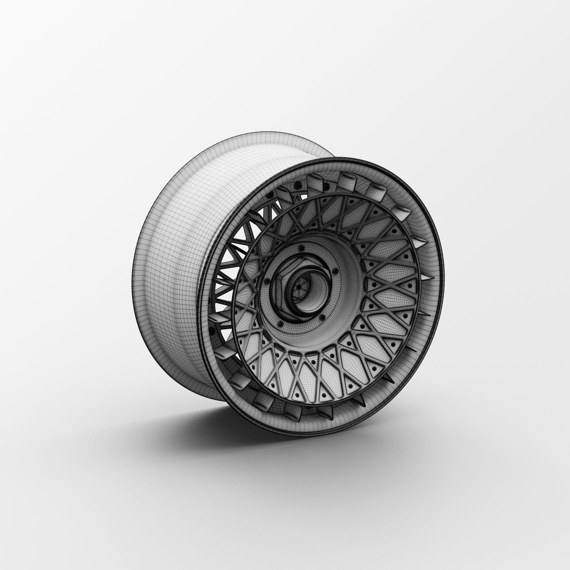 BBS E57 Turbofan 16in Rim Porsche 935 3D Model 3D model_5