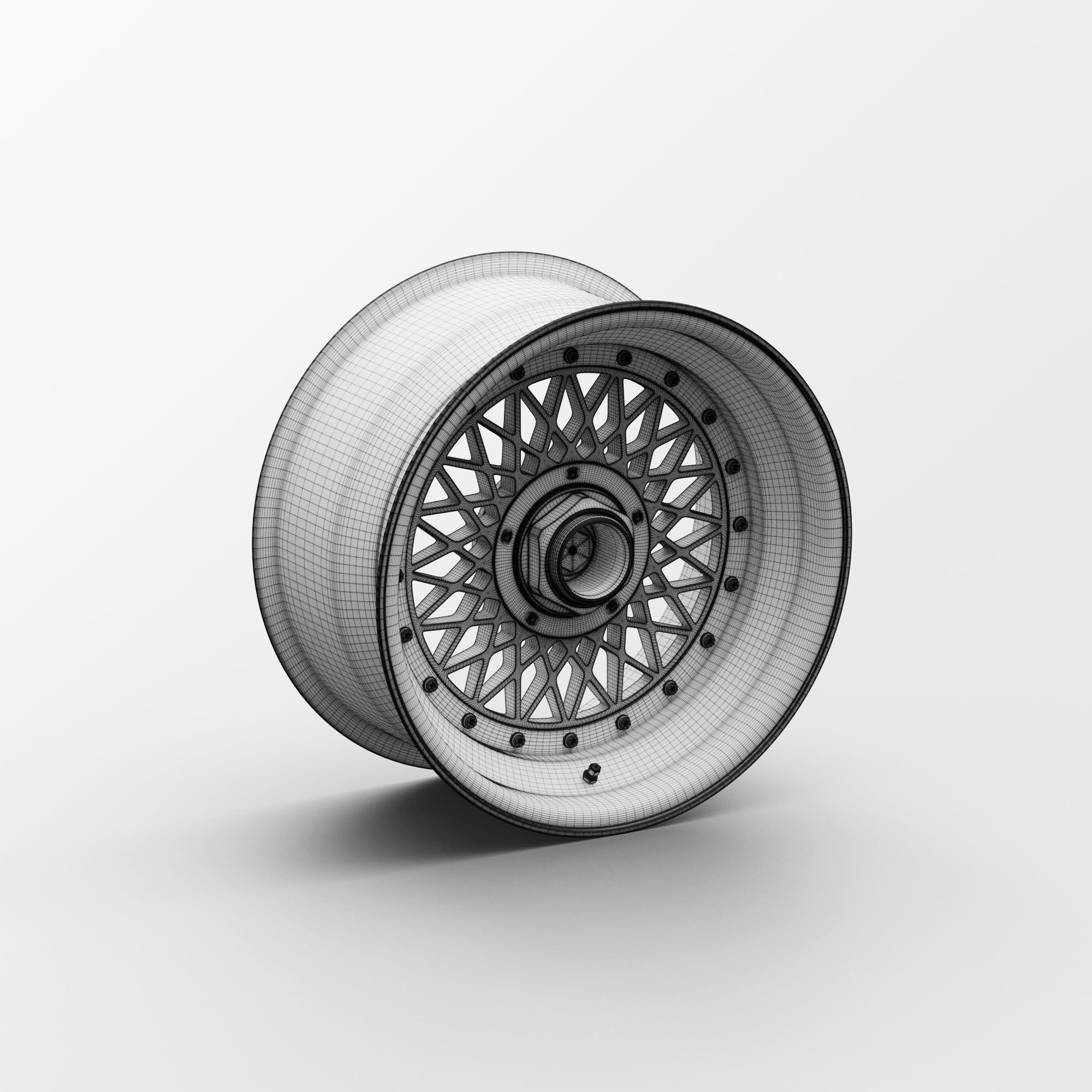 BBS E57 Turbofan 16in Rim Porsche 935 3D Model 3D model_6
