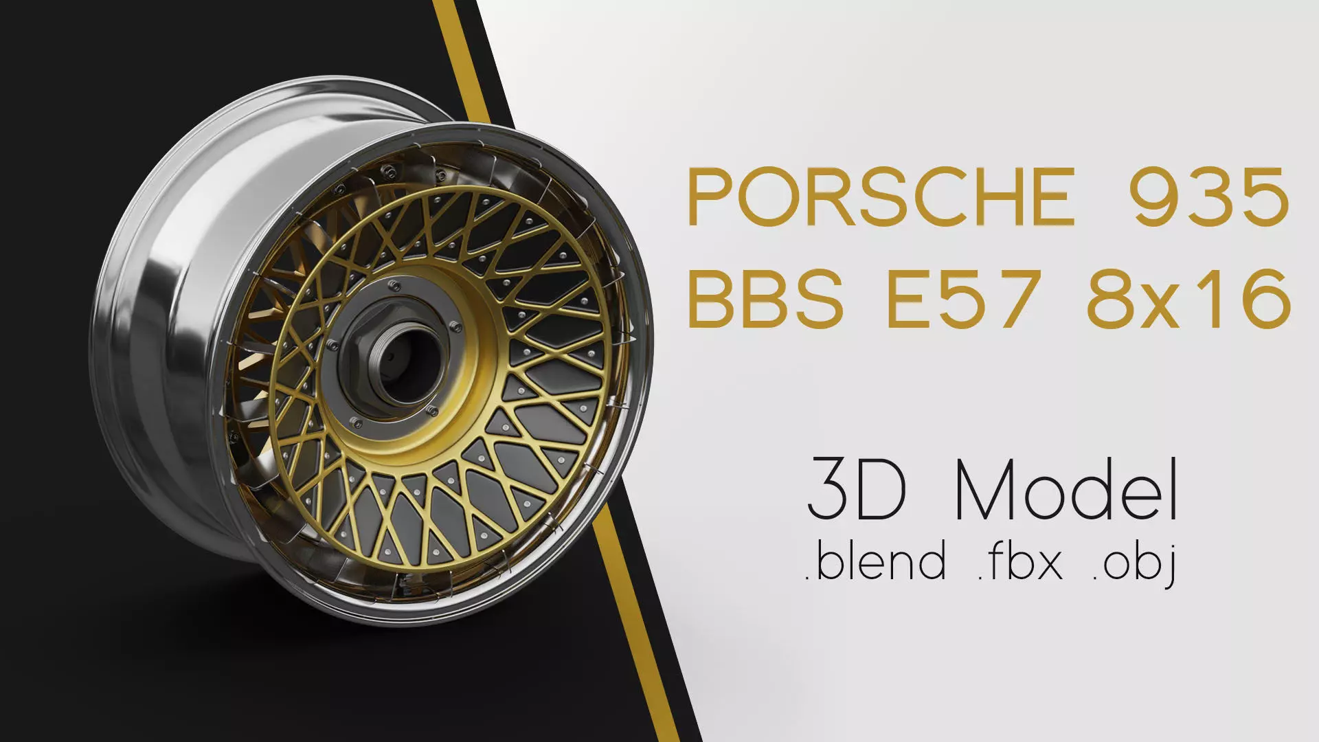 BBS E57 Turbofan 16in Rim Porsche 935 3D Model 3D model_0