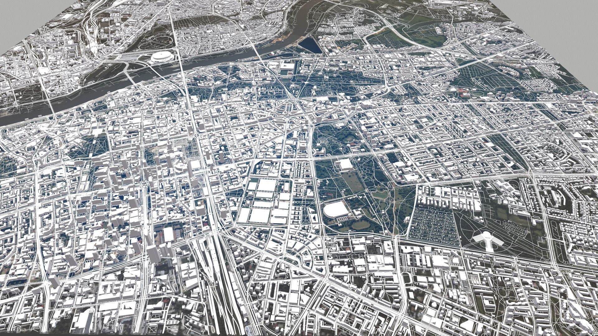 Cityscape Warsaw Poland 3D model_9