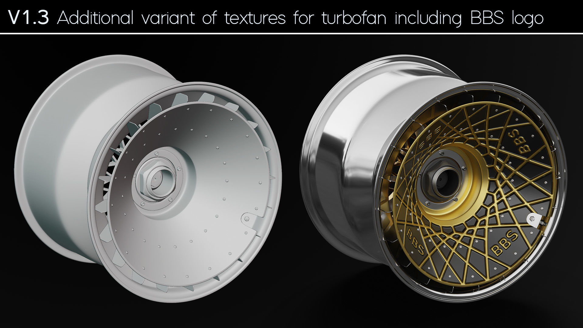 BBS E57 Turbofan 19in Rim Porsche 935 3D Model 3D model_2