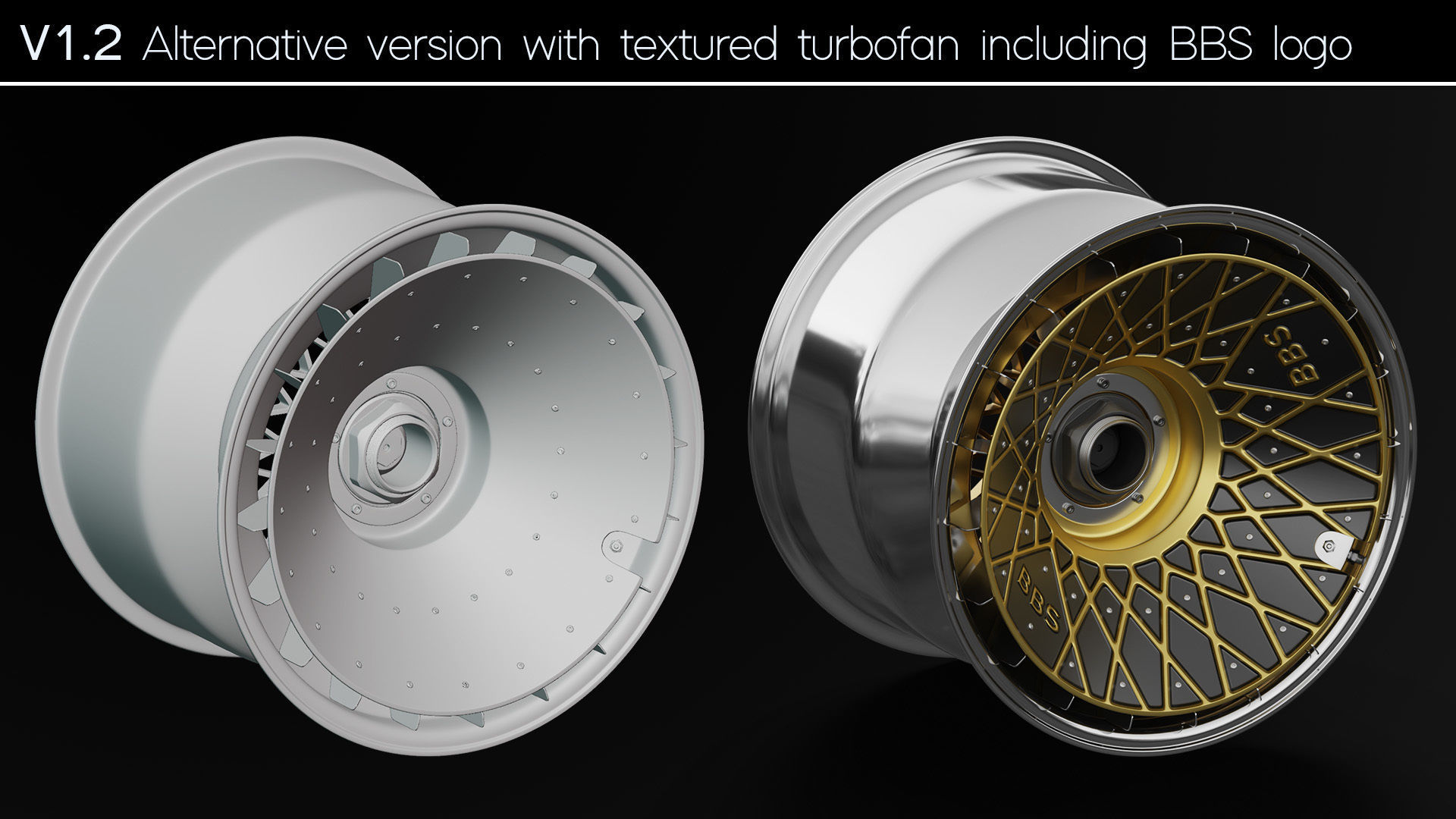 BBS E57 Turbofan 19in Rim Porsche 935 3D Model 3D model_1