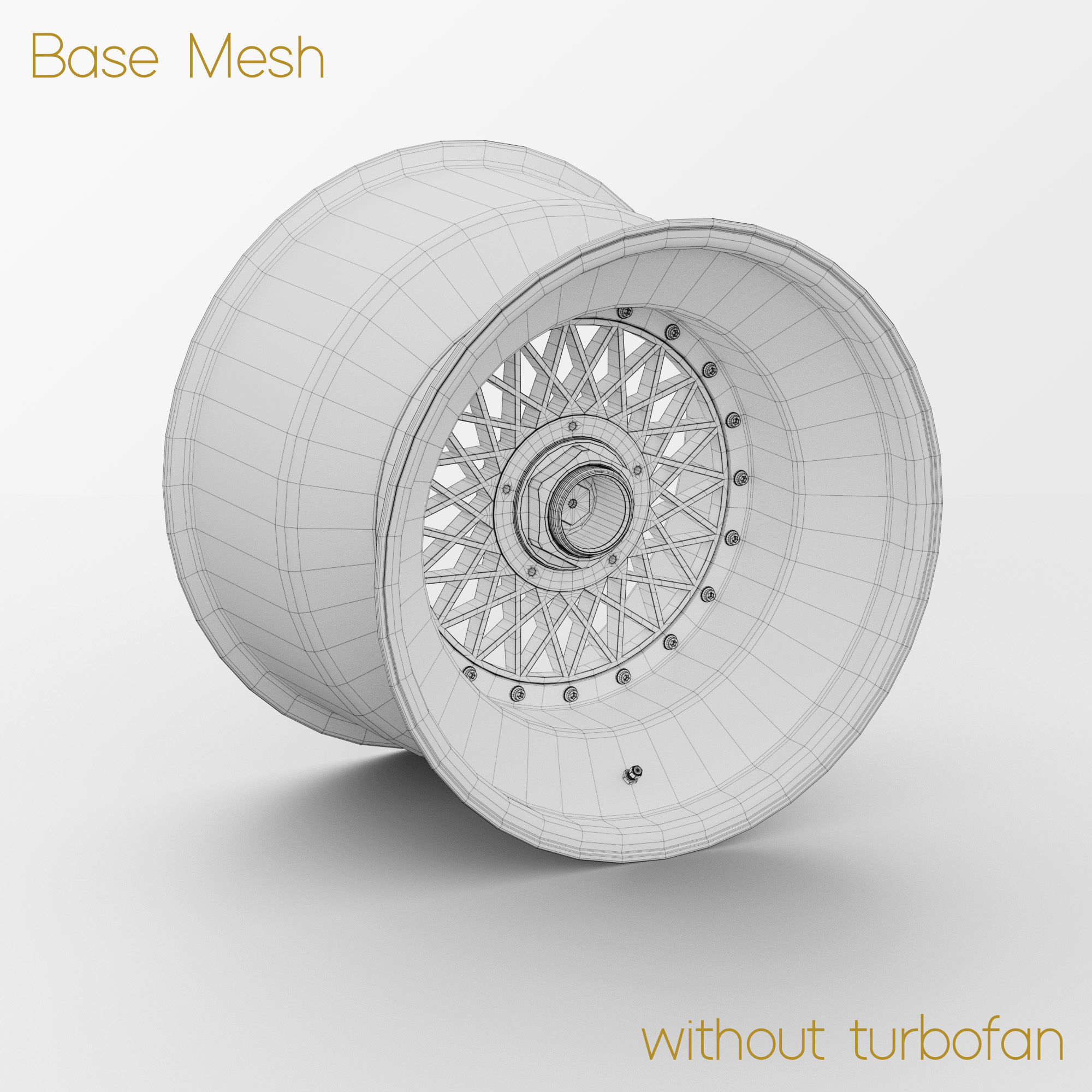 BBS E57 Turbofan 19in Rim Porsche 935 3D Model 3D model_5