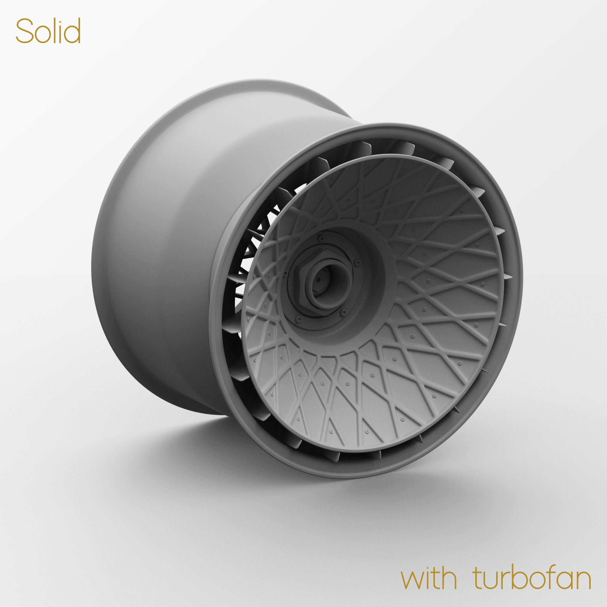 BBS E57 Turbofan 19in Rim Porsche 935 3D Model 3D model_8