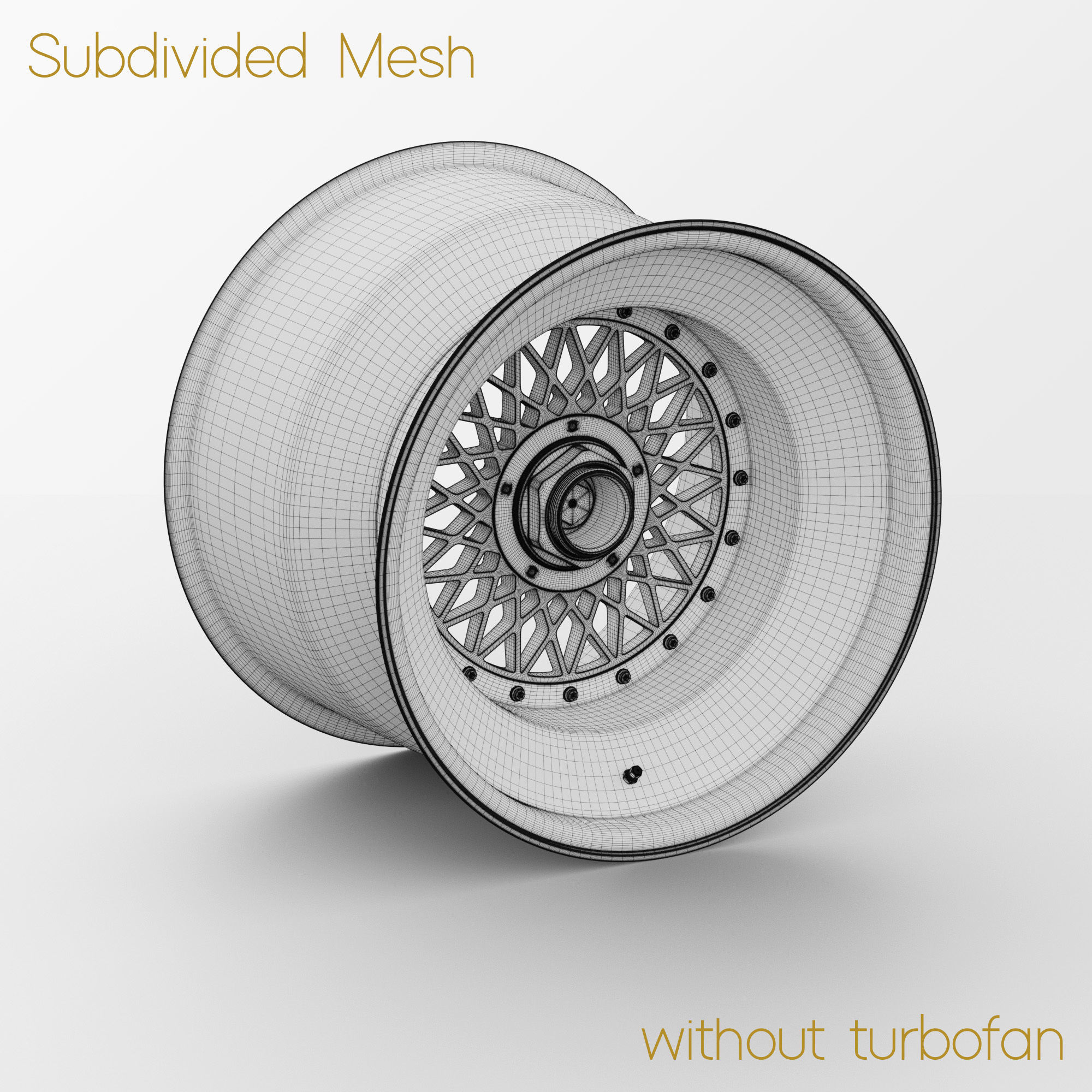 BBS E57 Turbofan 19in Rim Porsche 935 3D Model 3D model_7