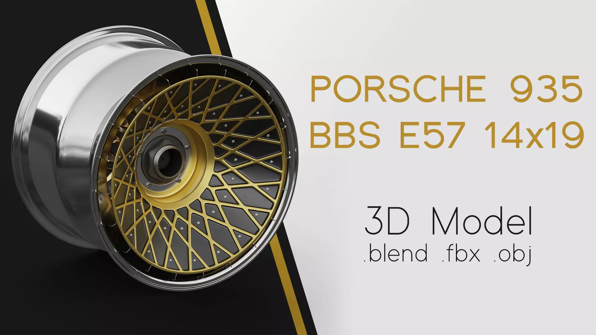 BBS E57 Turbofan 19in Rim Porsche 935 3D Model 3D model_0