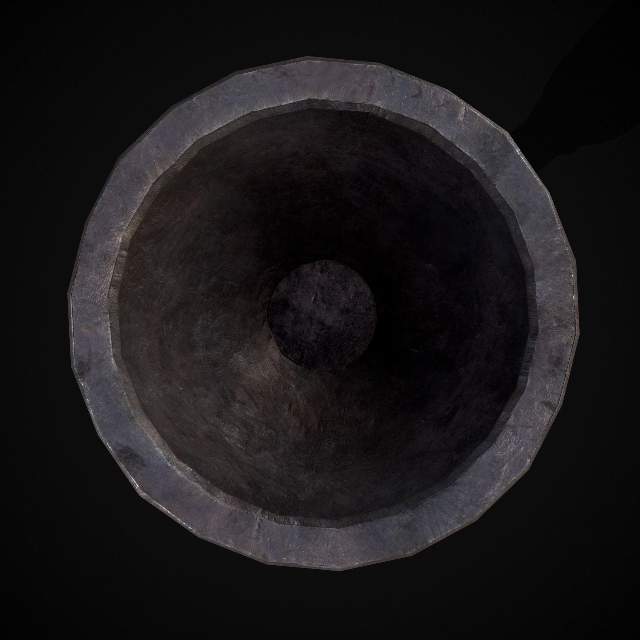 Medieval Iron Emerald Goblet Low-poly 3D model_11