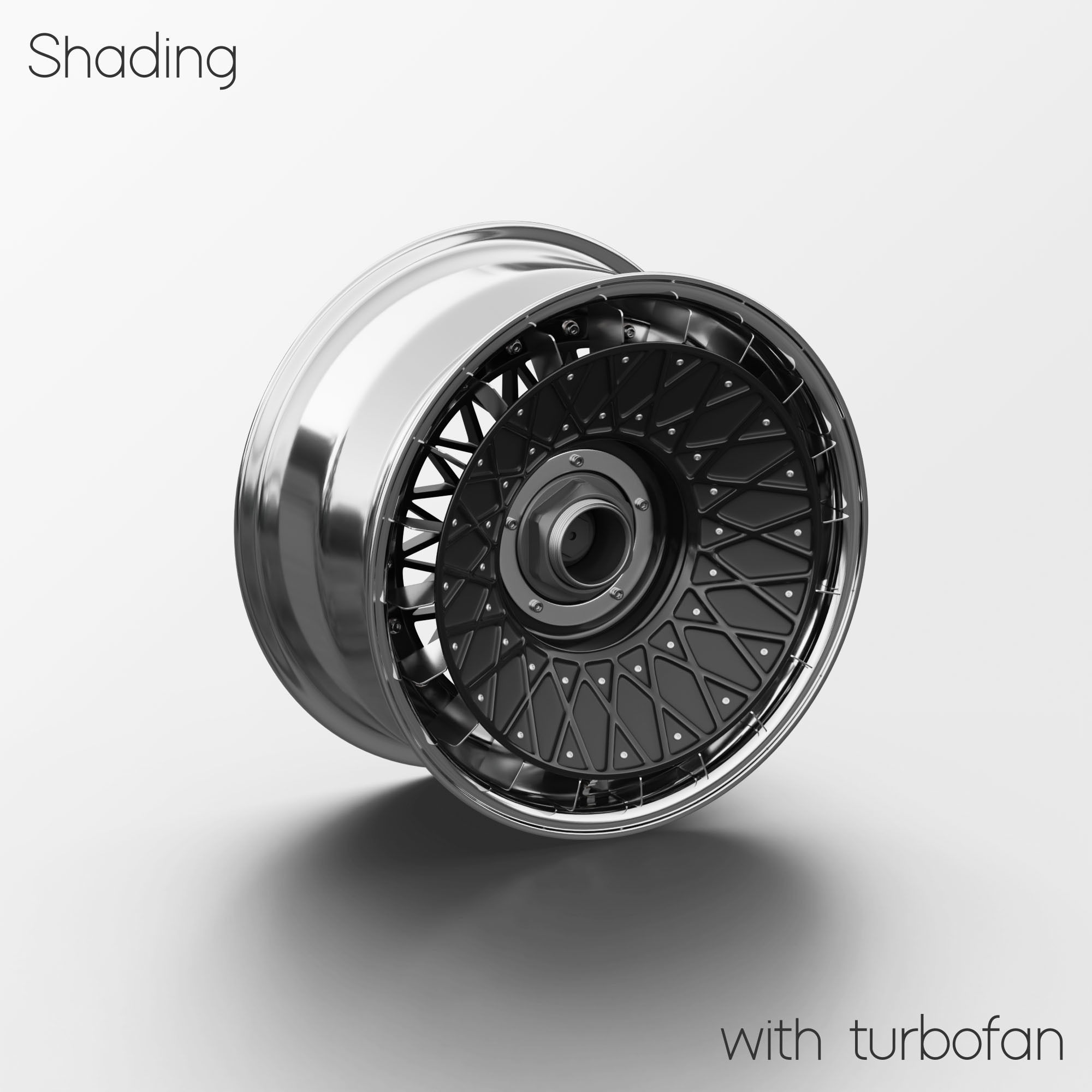 BBS E57 Turbofan 17in Wheel Porsche 935 3D Model 3D model_9