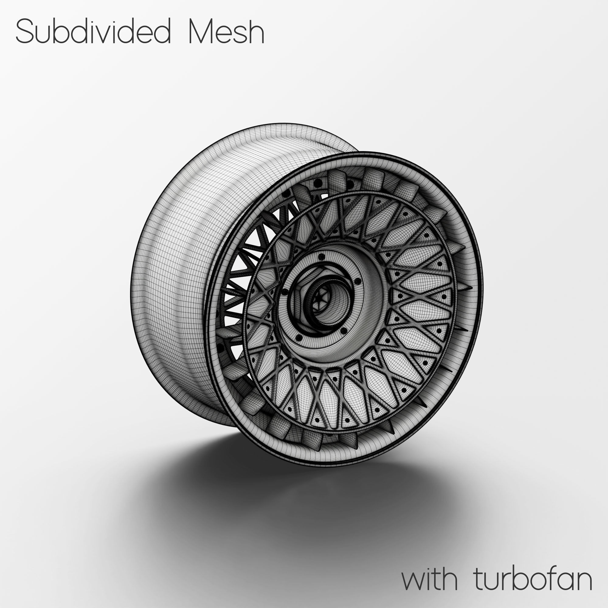 BBS E57 Turbofan 17in Wheel Porsche 935 3D Model 3D model_5