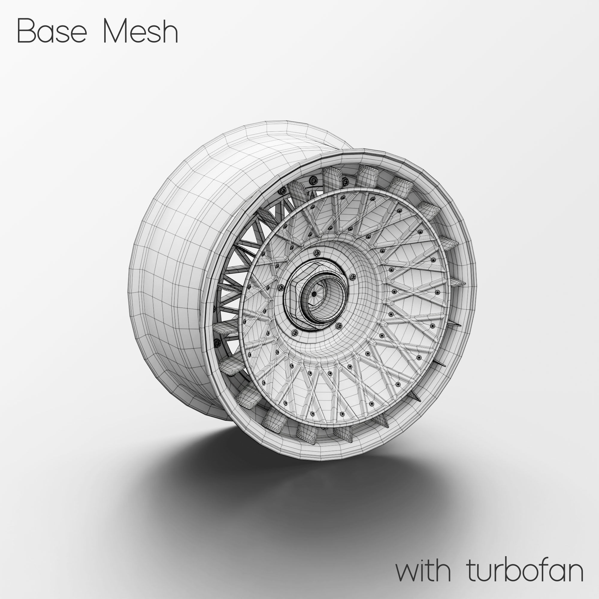 BBS E57 Turbofan 17in Wheel Porsche 935 3D Model 3D model_3