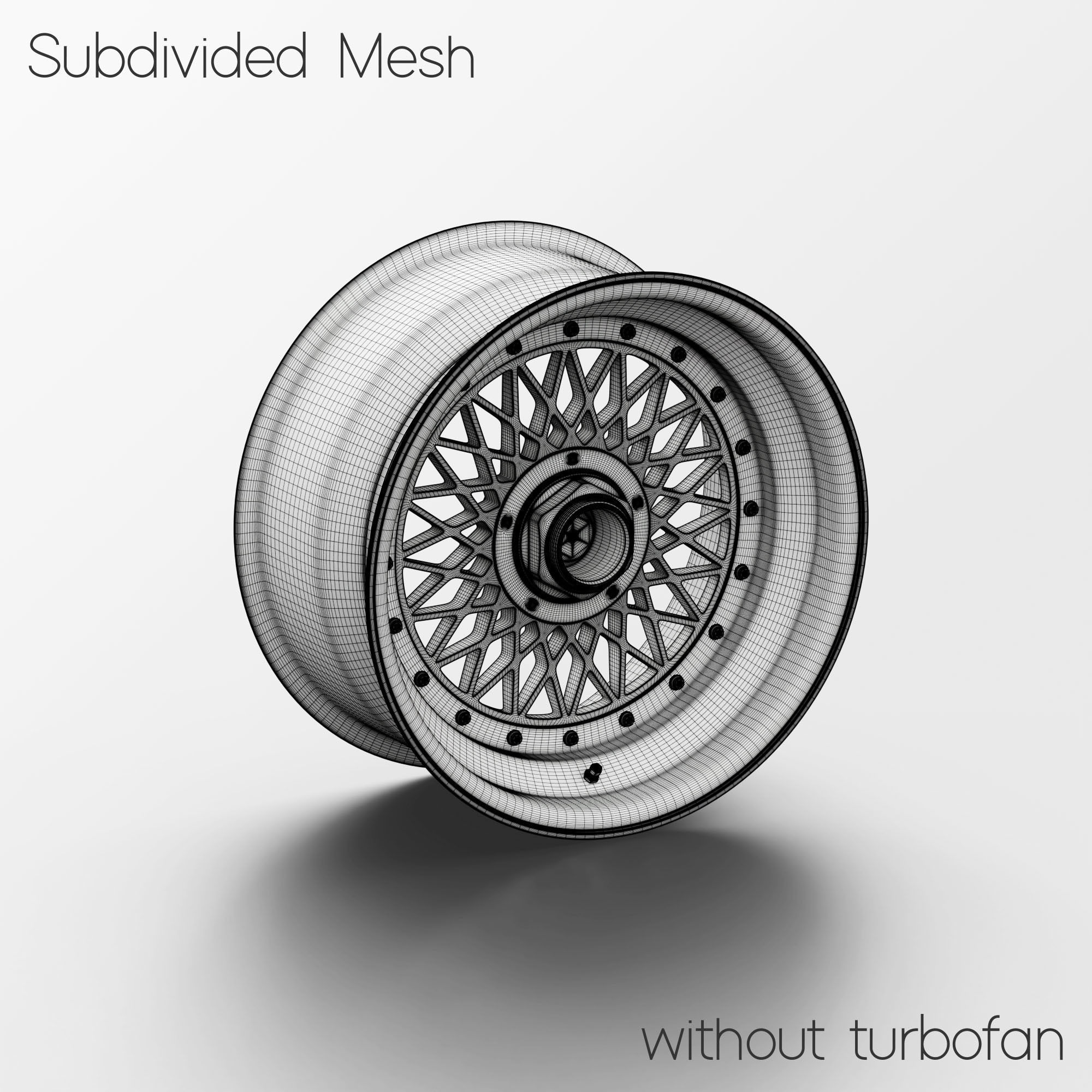 BBS E57 Turbofan 17in Wheel Porsche 935 3D Model 3D model_6