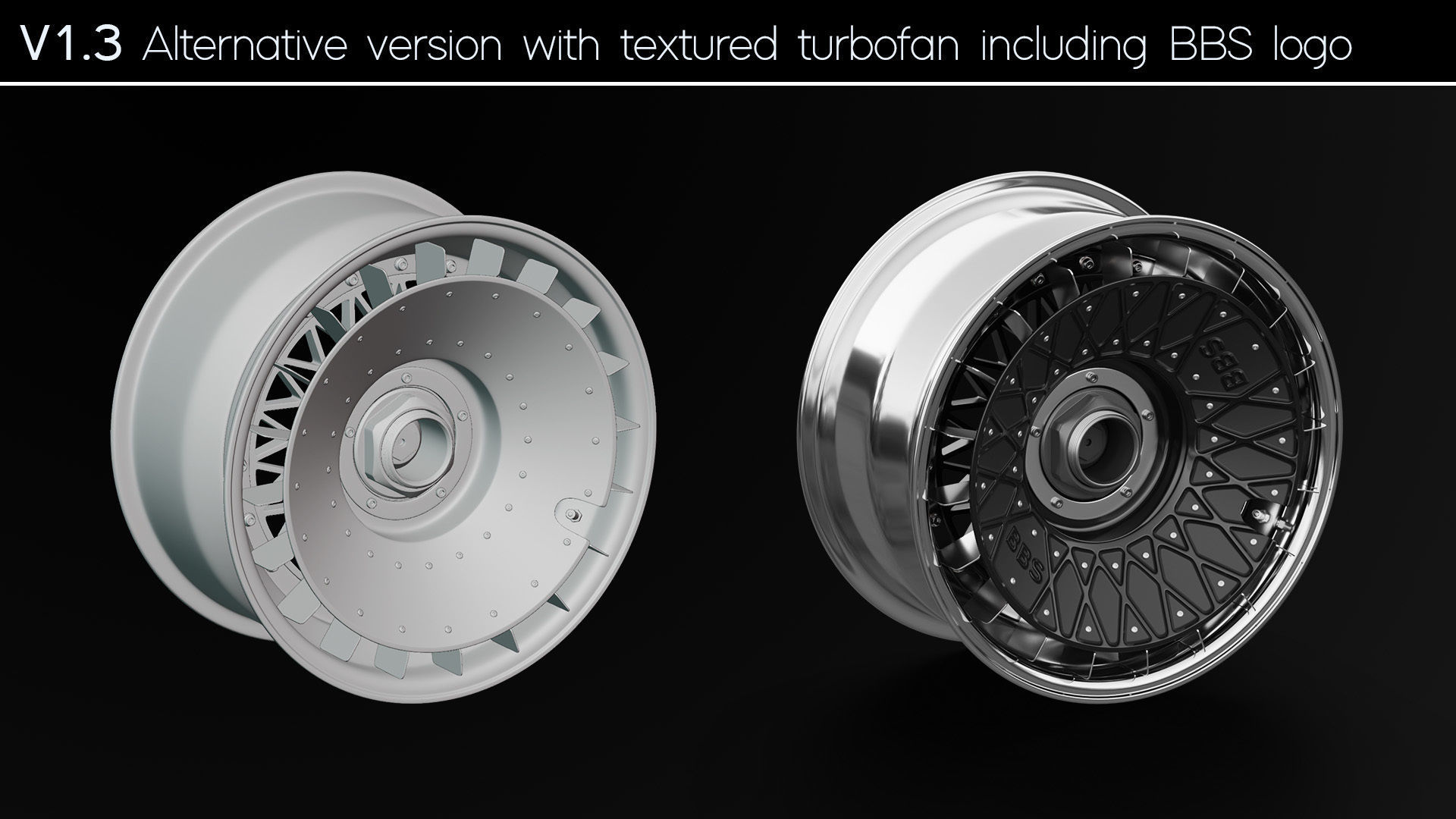 BBS E57 Turbofan 17in Wheel Porsche 935 3D Model 3D model_1