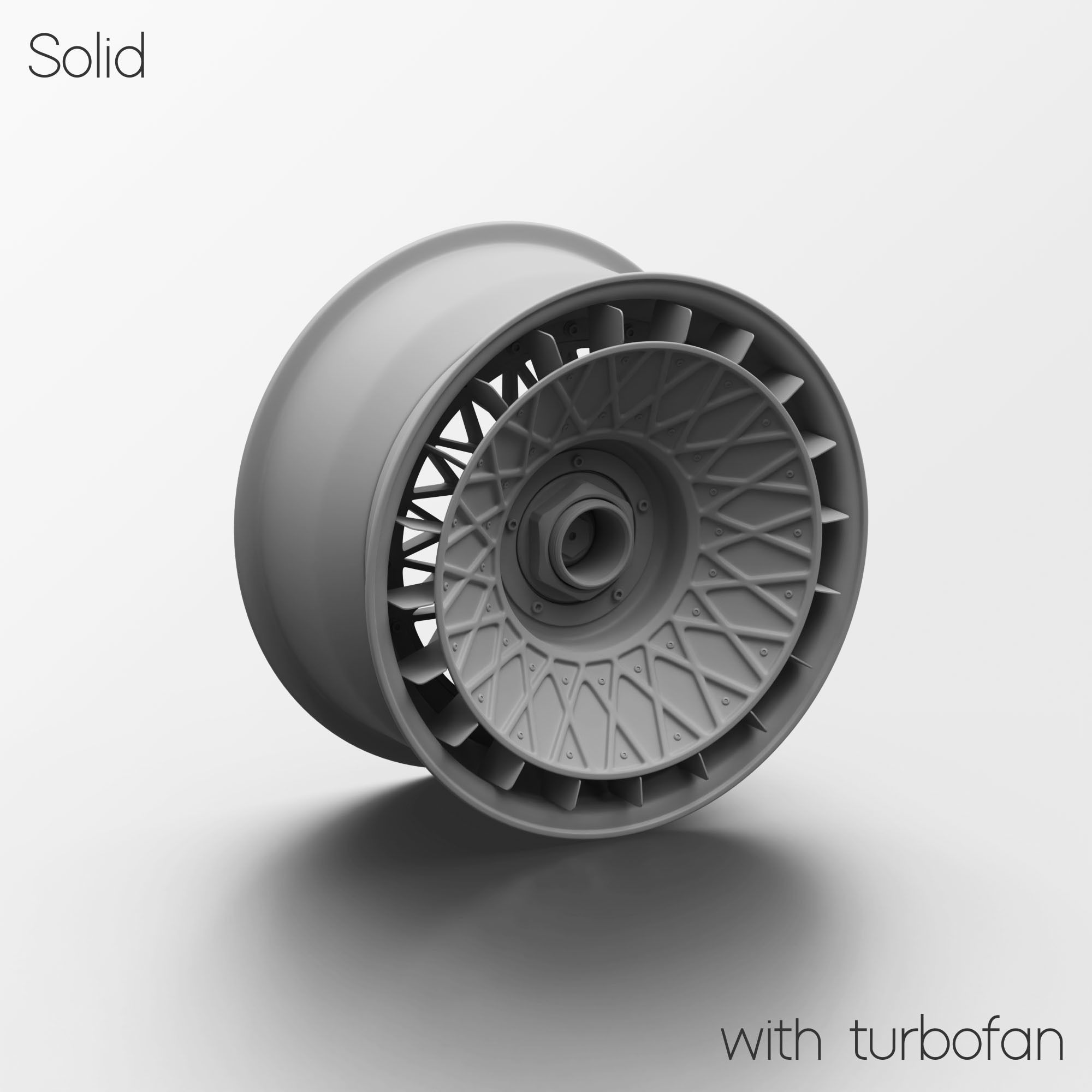 BBS E57 Turbofan 17in Wheel Porsche 935 3D Model 3D model_7