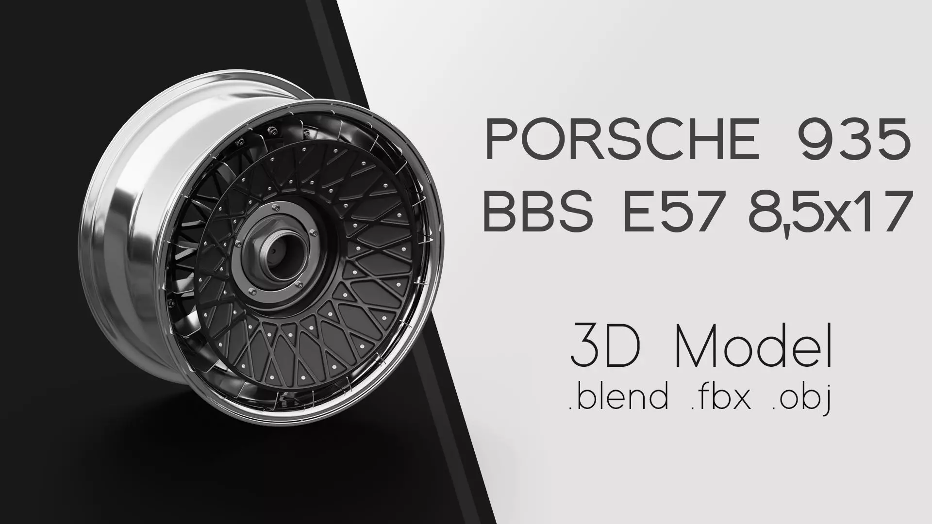 BBS E57 Turbofan 17in Wheel Porsche 935 3D Model 3D model_0