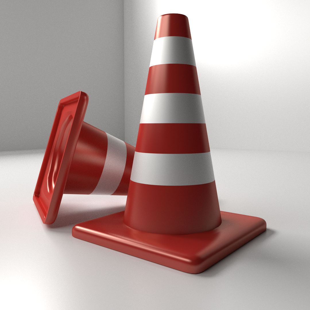 Traffic Cones 3D model_1