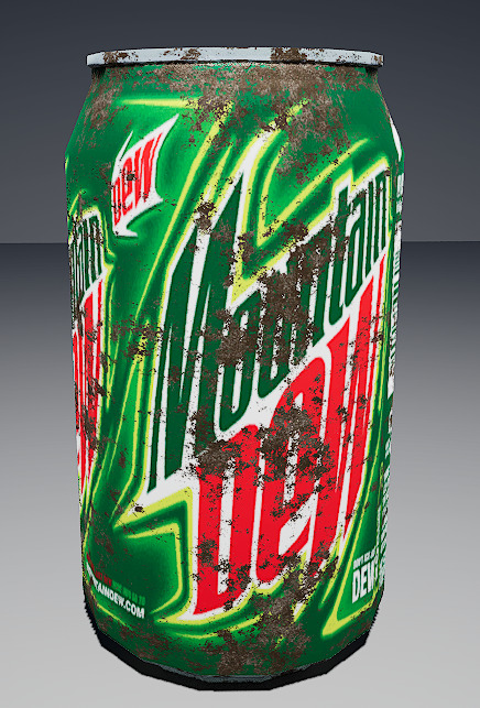 Mountain Dew Cun model Low-poly 3D model_4