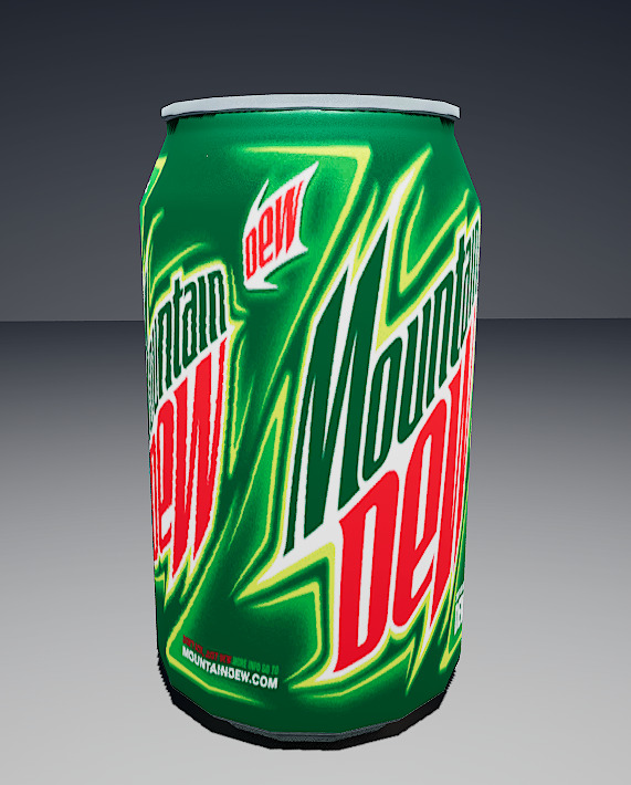 Mountain Dew Cun model Low-poly 3D model_3