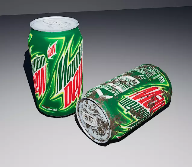 Mountain Dew Cun model Low-poly 3D model_0