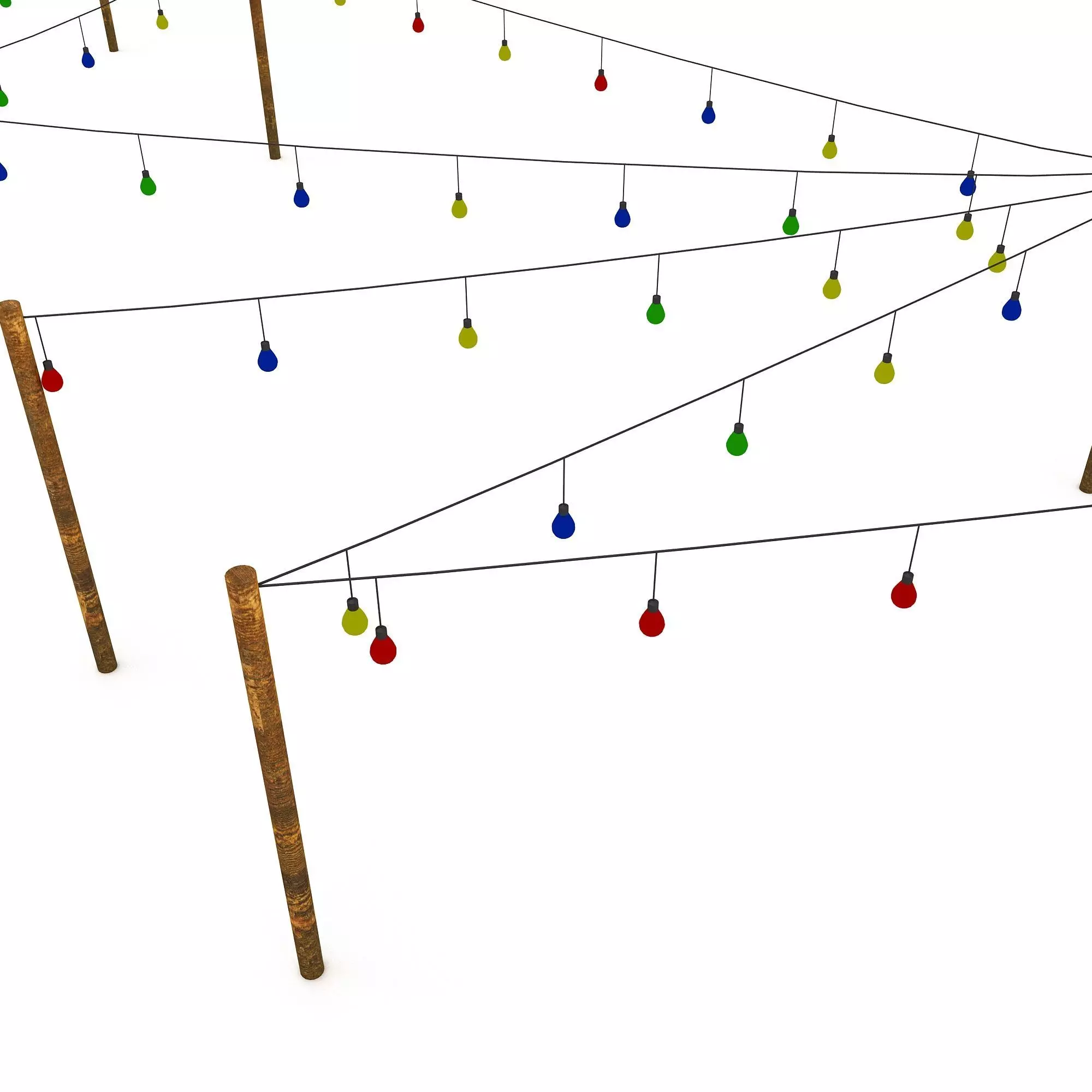 village lighting 3D model Low-poly 3D model