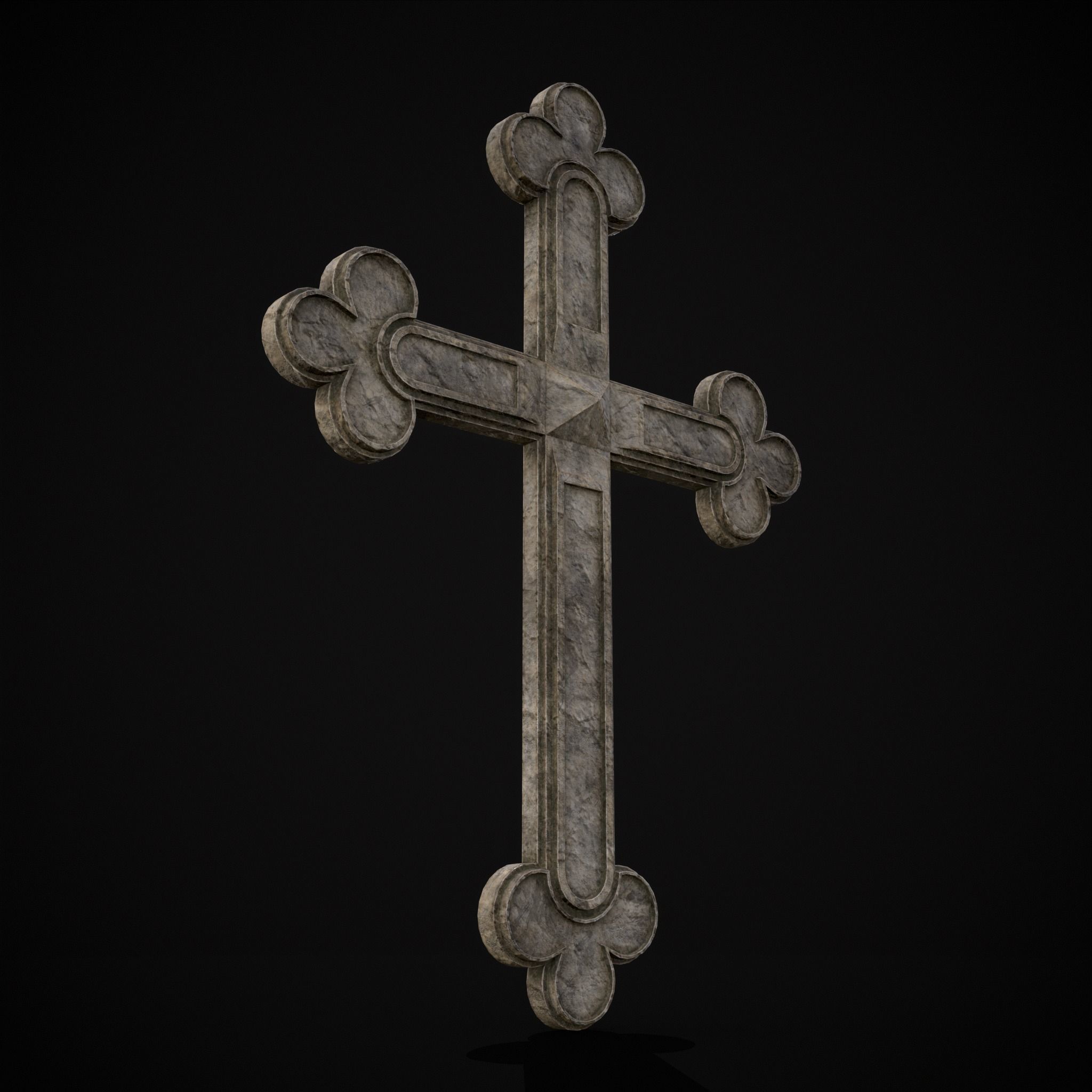 3D model Medieval Stone Wall Cross VR / AR / low-poly | CGTrader