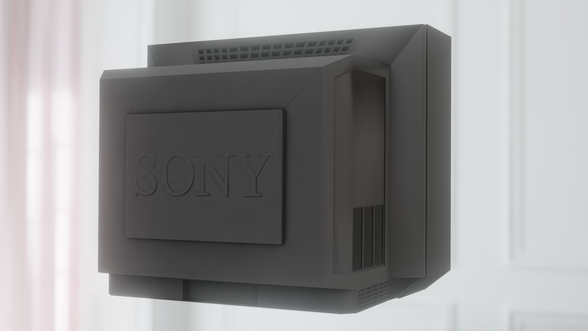 SONY Trinitron CRT Low-poly 3D model_3