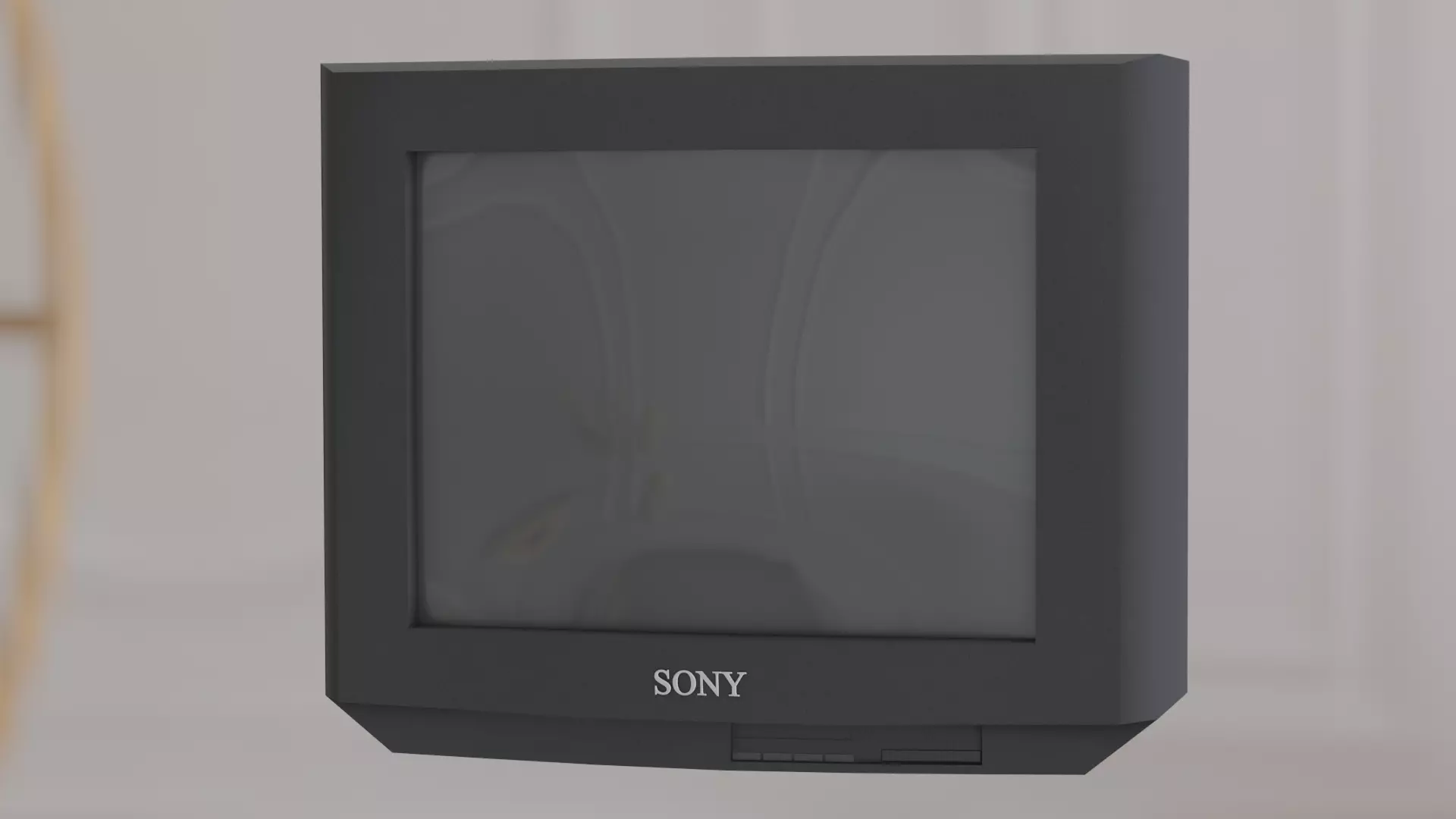 SONY Trinitron CRT Low-poly 3D model_0