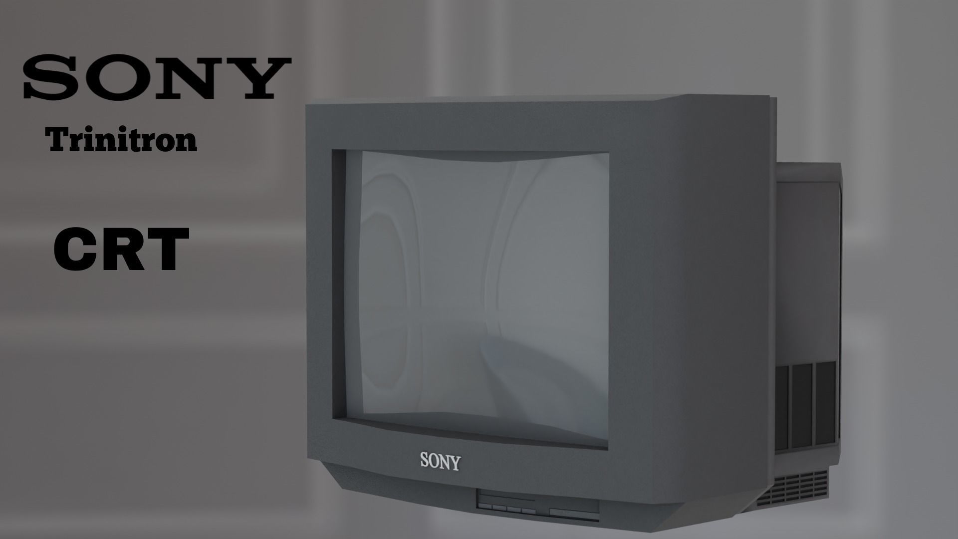 SONY Trinitron CRT Low-poly 3D model_4