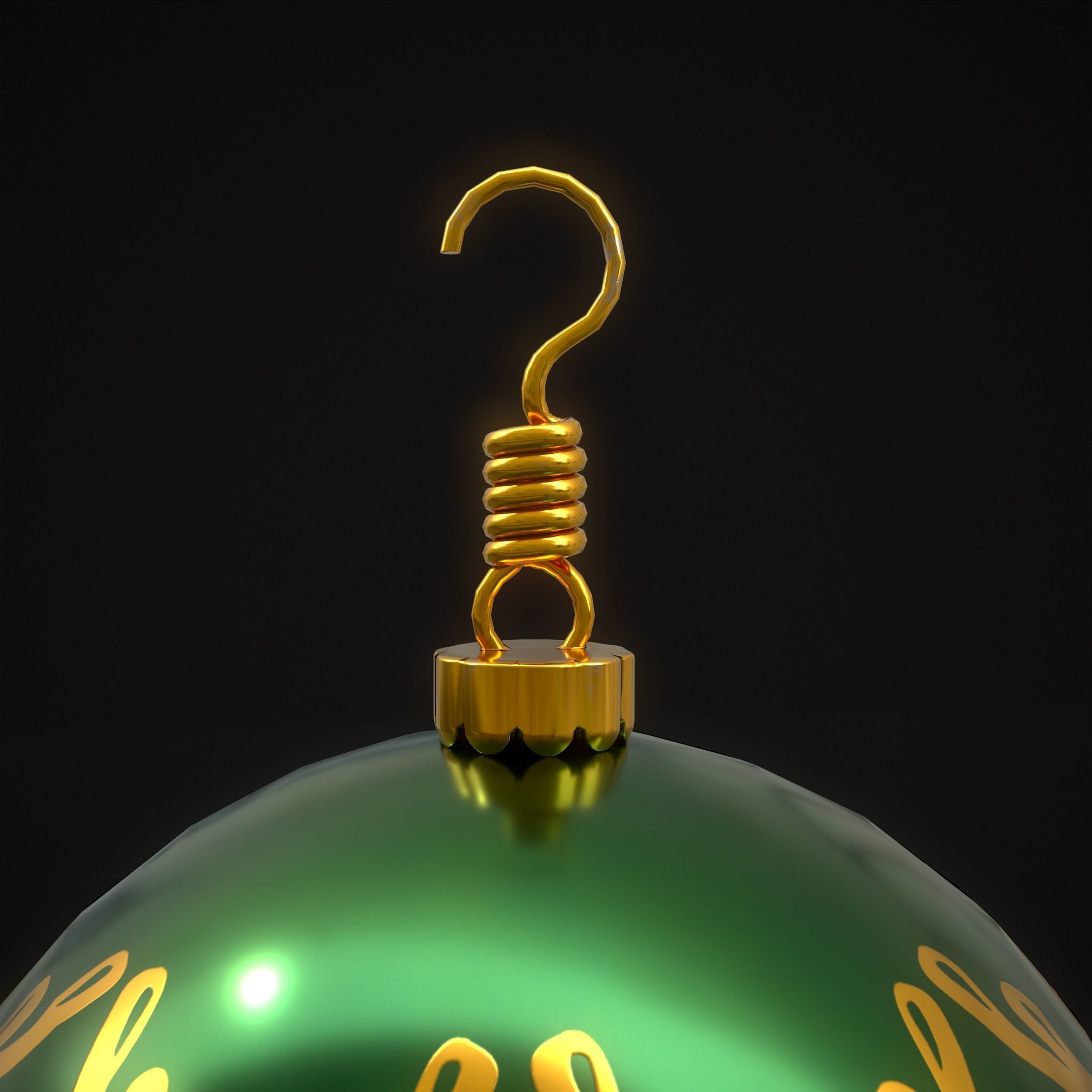 Green Deer And Elk Ball Low-poly 3D model_15