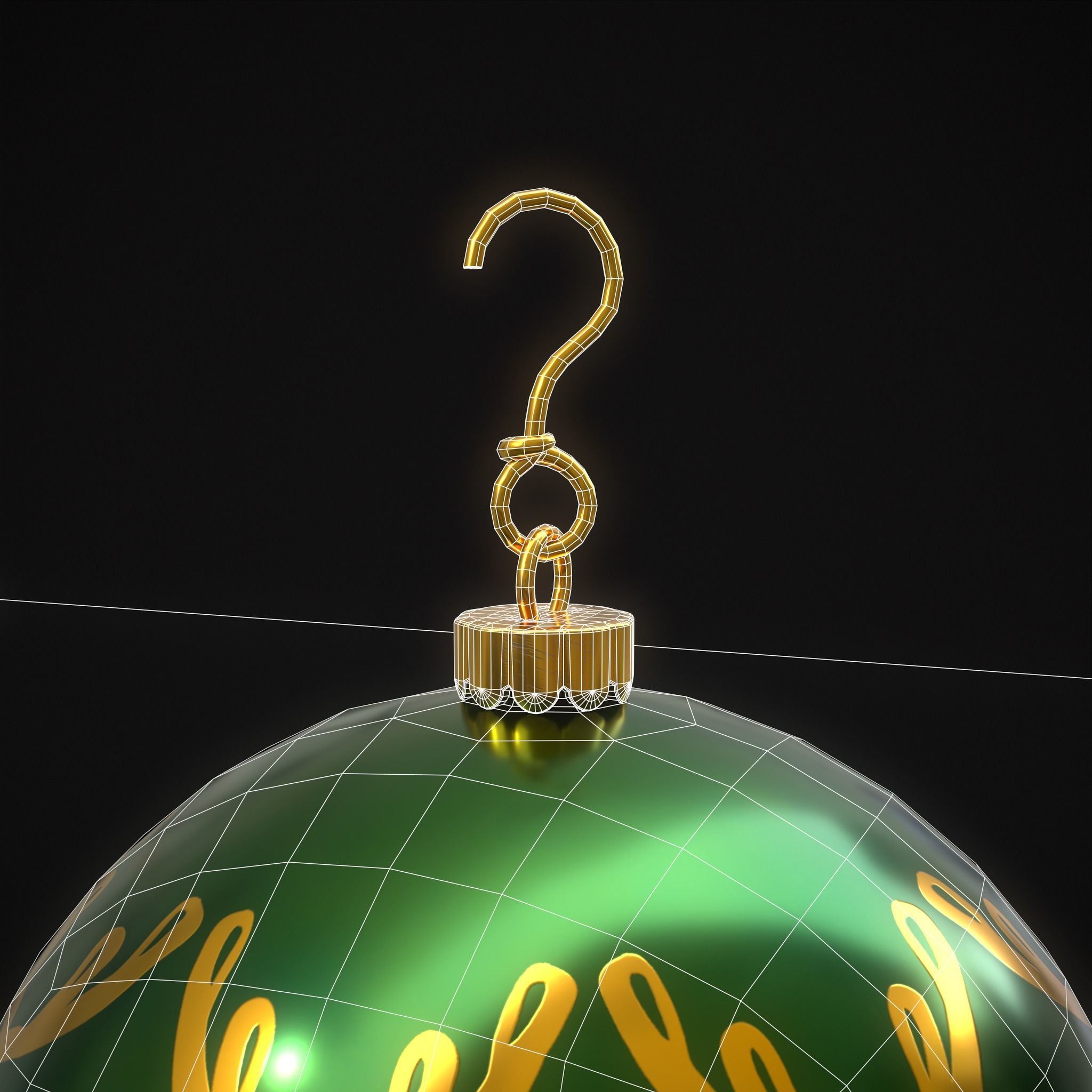 Green Deer And Elk Ball Low-poly 3D model_12