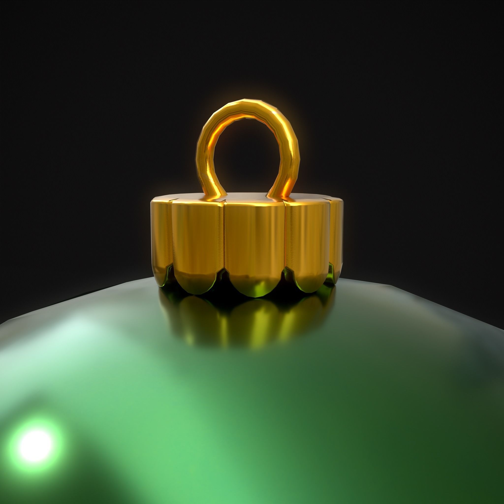 Green Deer And Elk Ball Low-poly 3D model_21