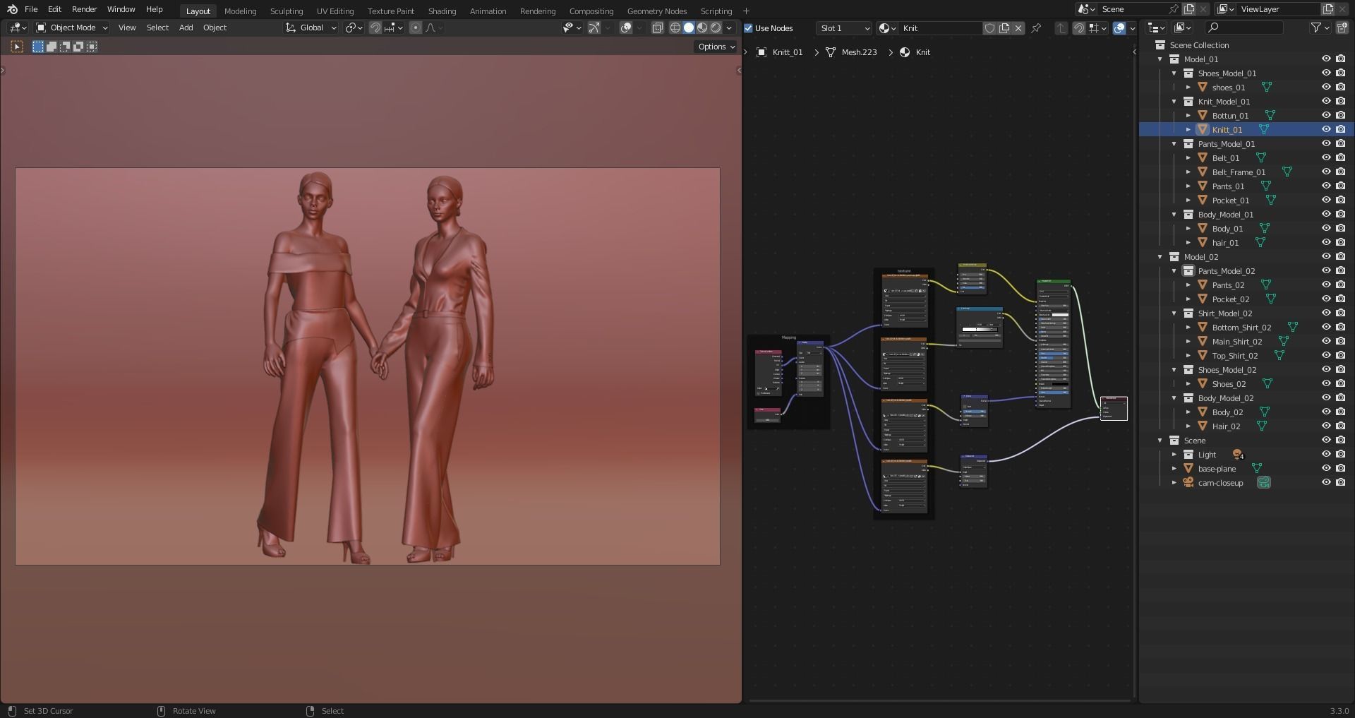 Woman Outdoor Clothes 02 3D model_12