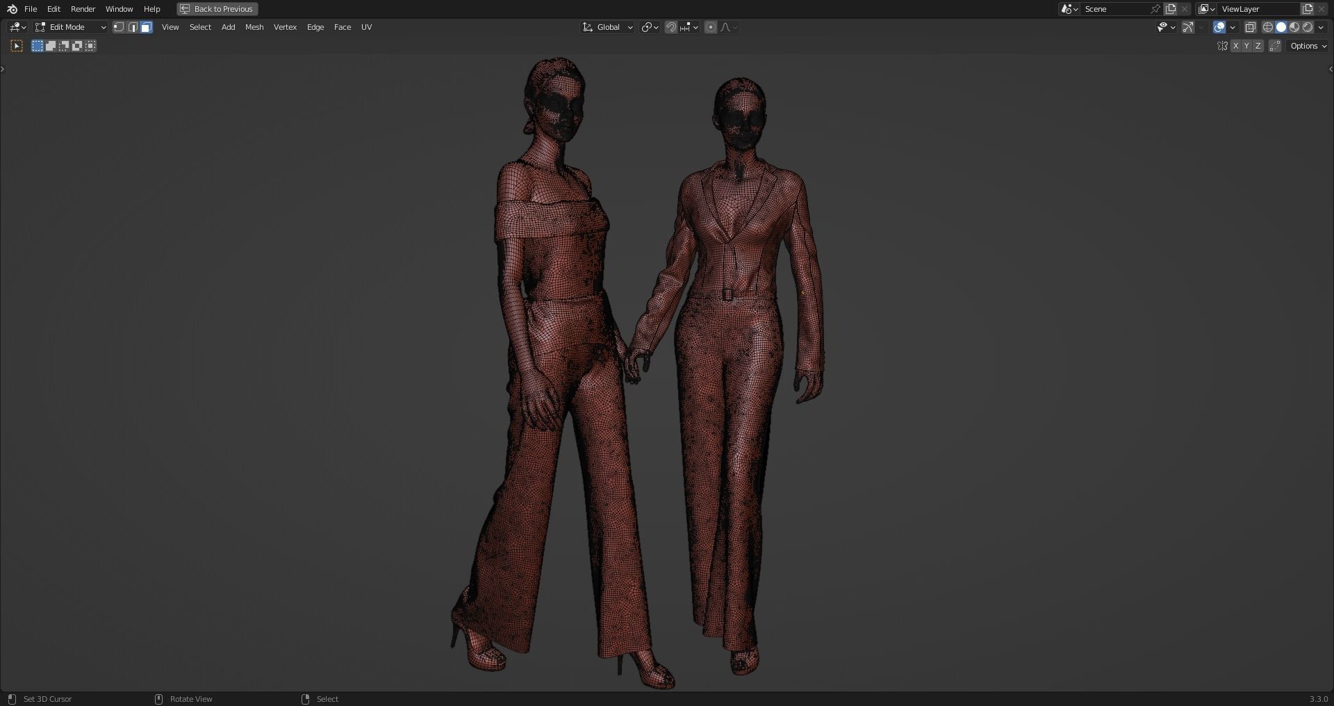 Woman Outdoor Clothes 02 3D model_4