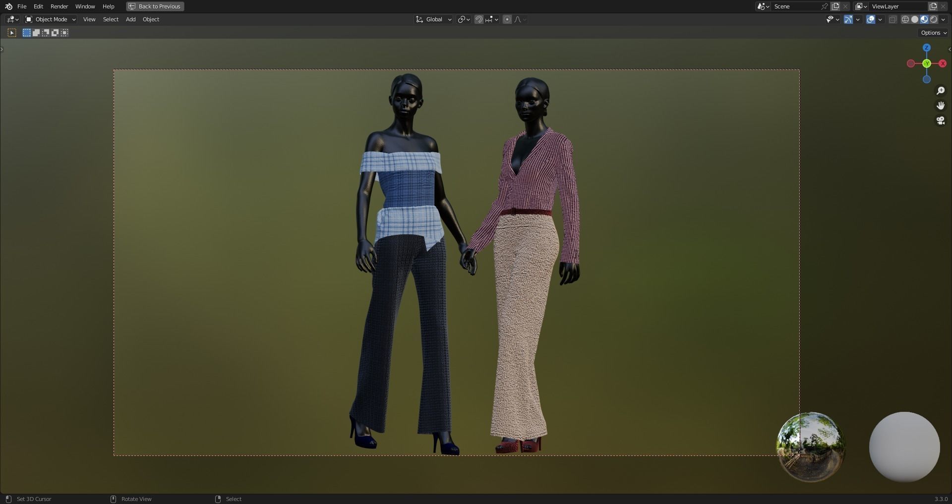 Woman Outdoor Clothes 02 3D model_7