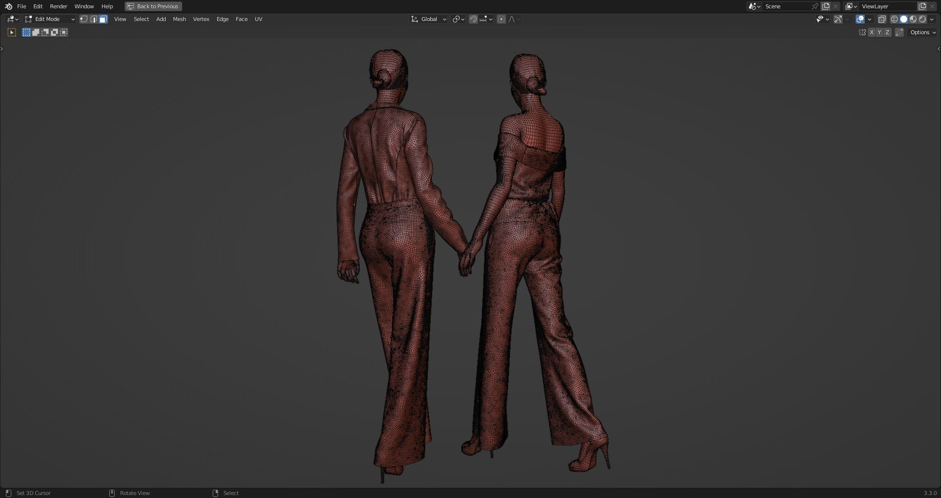 Woman Outdoor Clothes 02 3D model_5