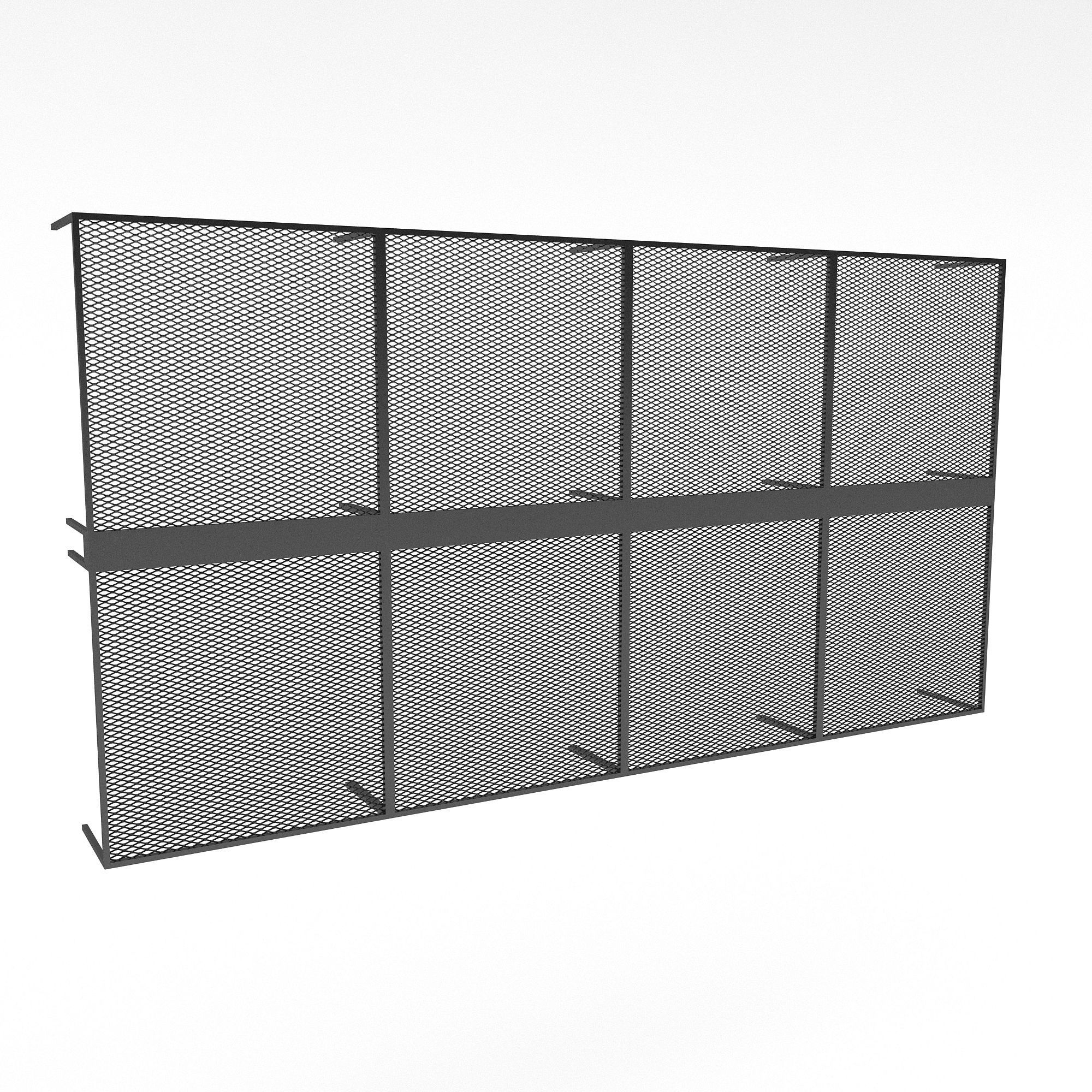 metal mesh model Low-poly 3D model_2