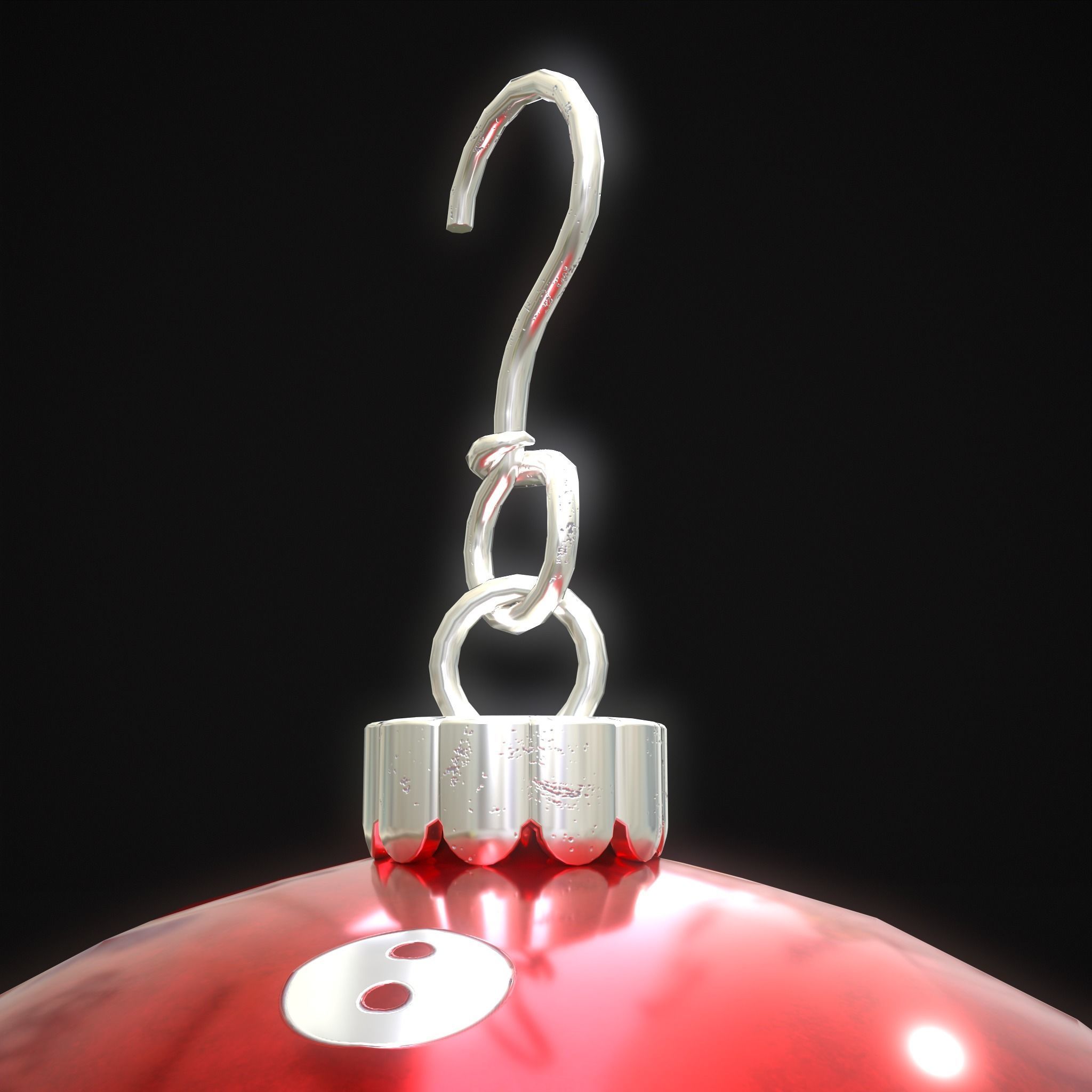 Santa Christmas Ball Low-poly 3D model_19