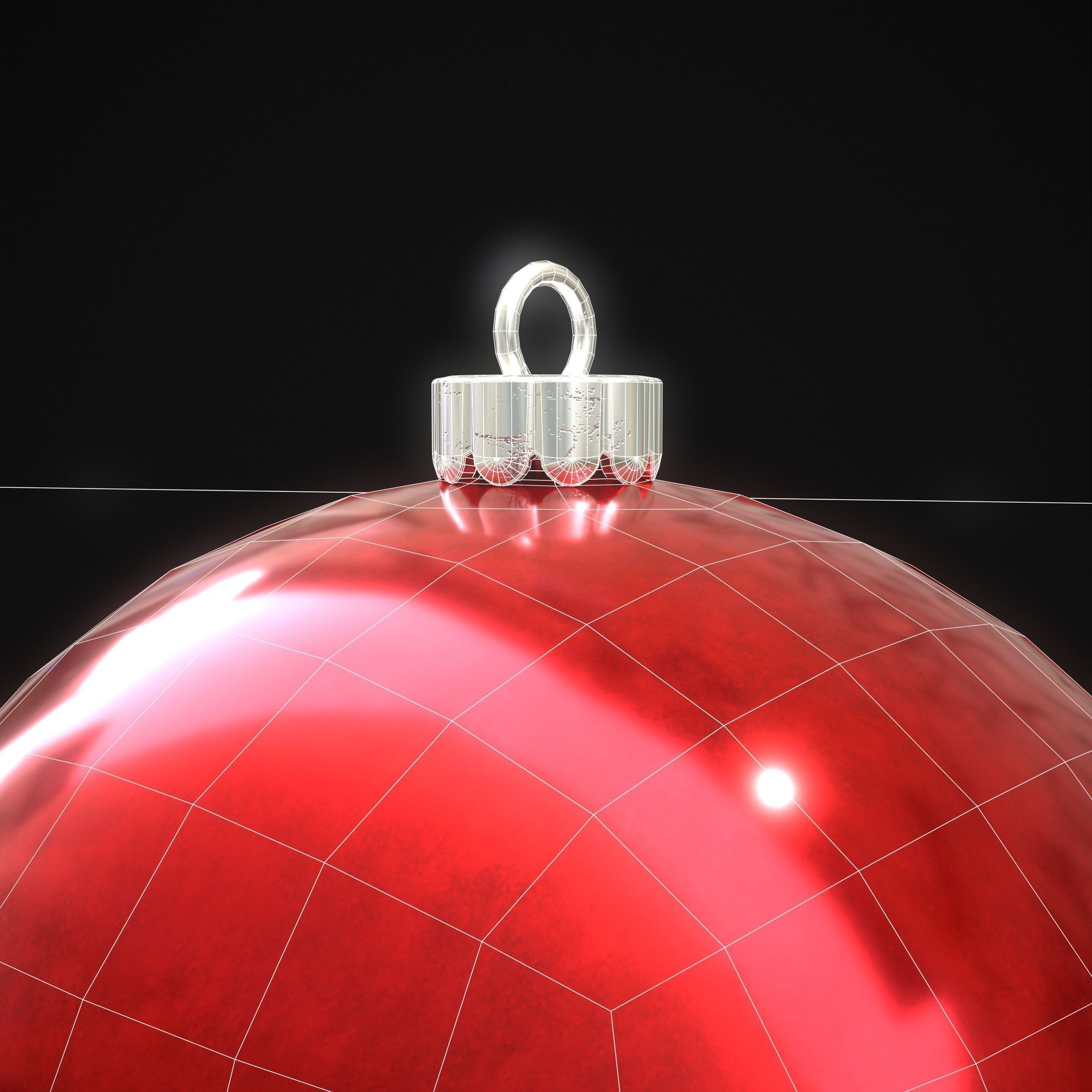 Santa Christmas Ball Low-poly 3D model_26
